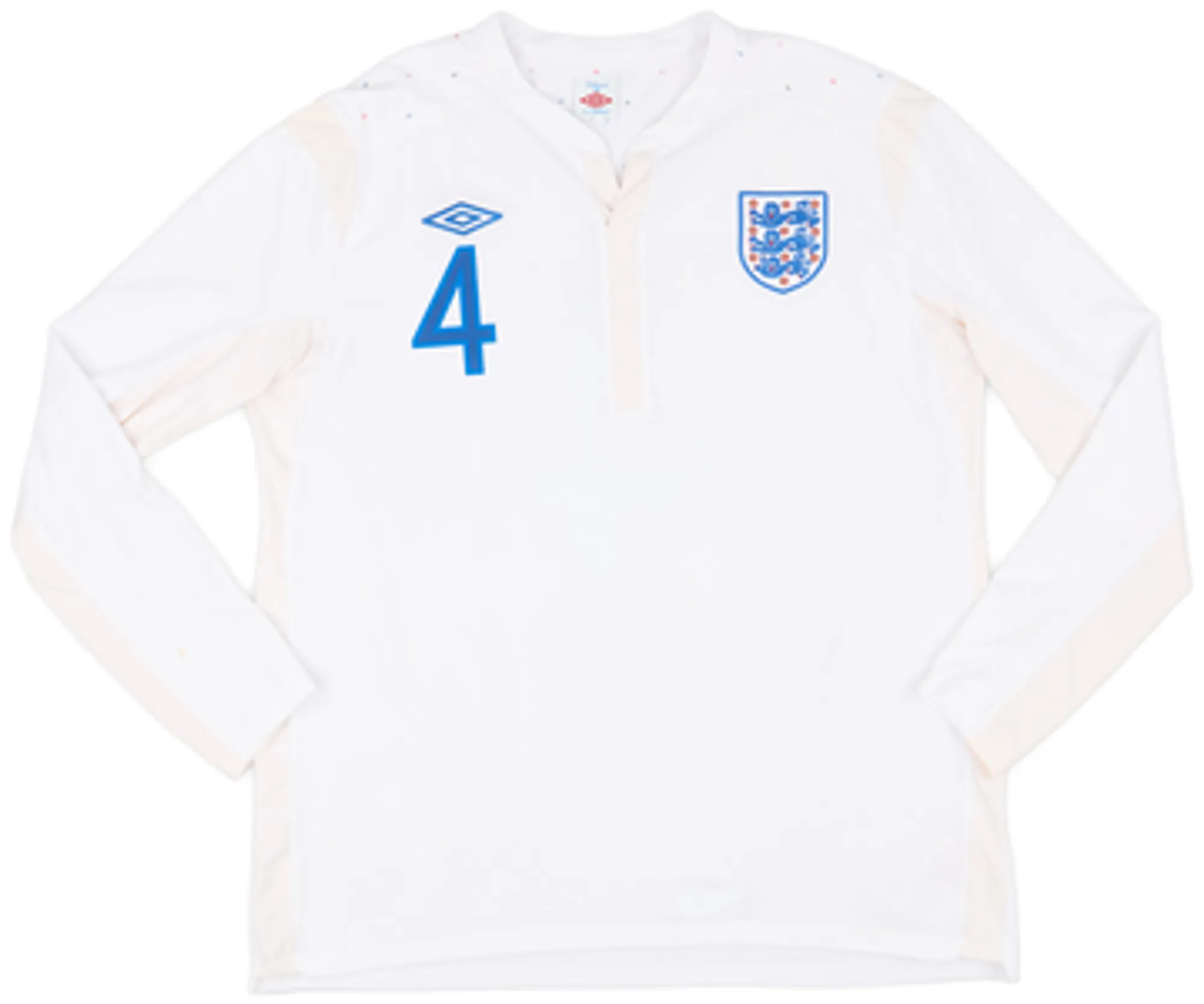 2010-11 England Home L/S Shirt Gerrard #4 - 6/10 - (XL)