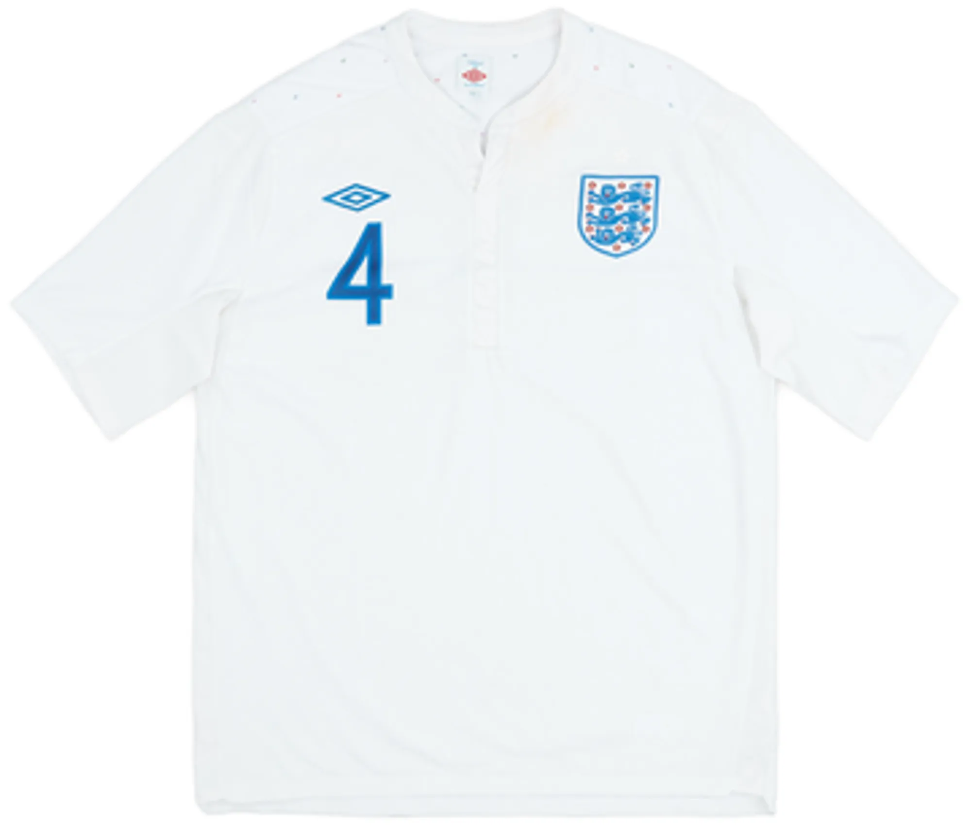 2010-11 England Home Shirt Gerrard #4 - 7/10 - (L)