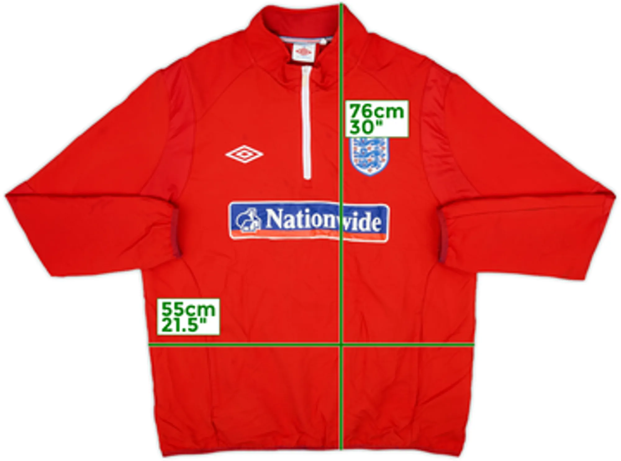 2010-11 England Umbro 1/4 Zip Drill Top - 6/10 - (XL)