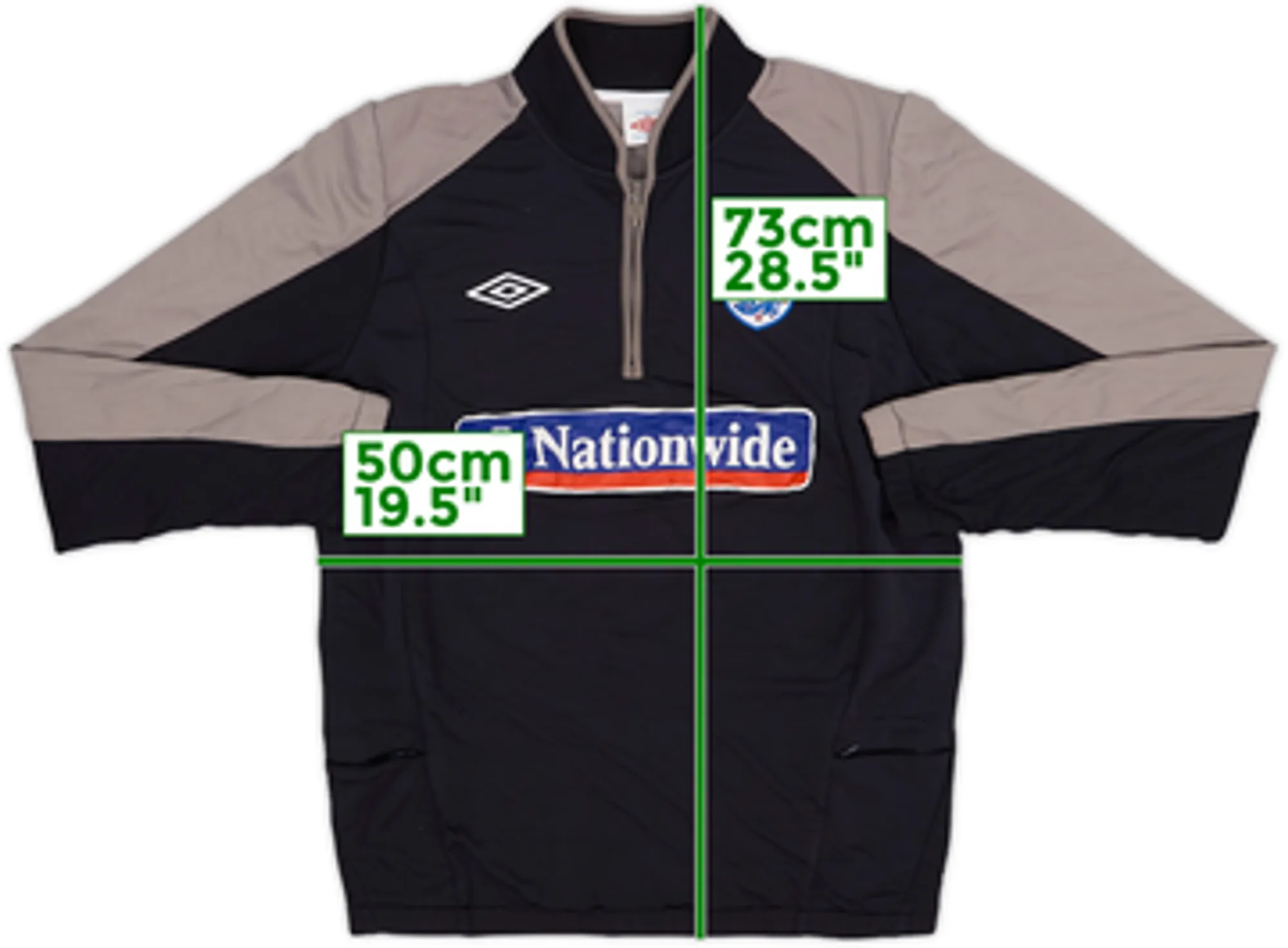 2010-11 England Umbro 1/4 Zip Drill Top - 7/10 - (L)