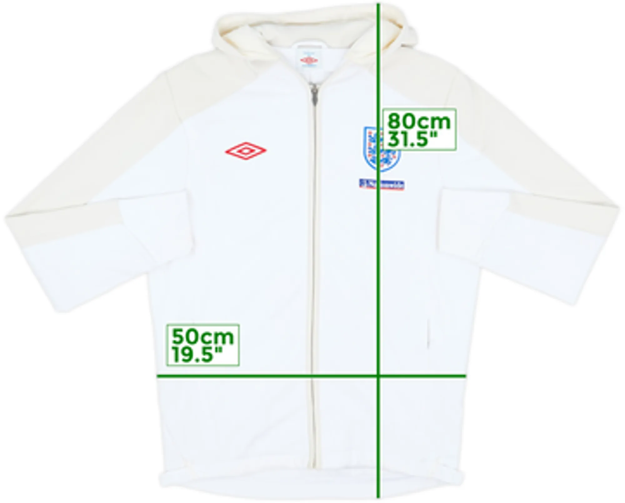 2010-11 England Umbro Hooded Track Jacket - 7/10 - (L)
