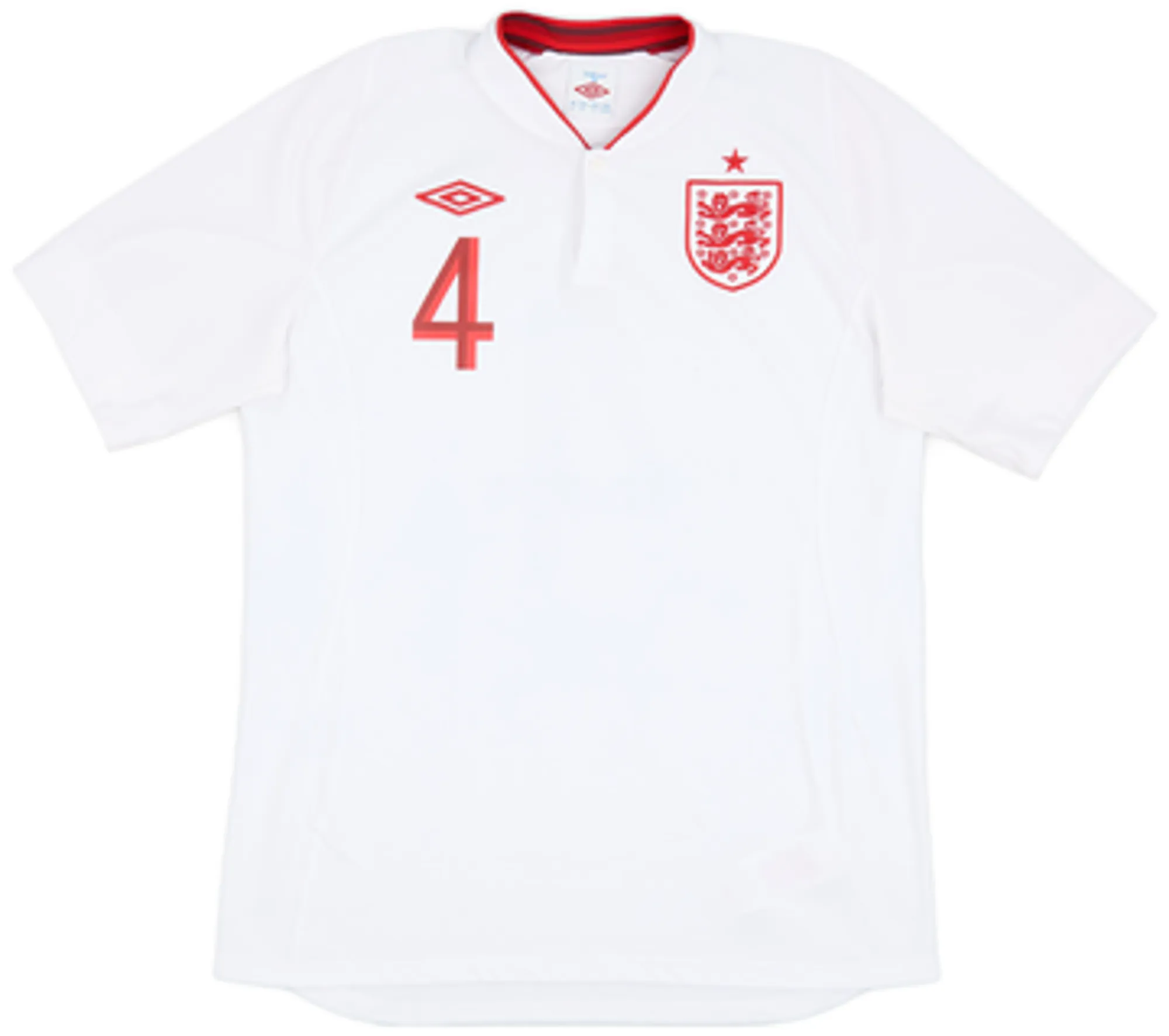 2012-13 England Home Shirt Gerrard #4EL