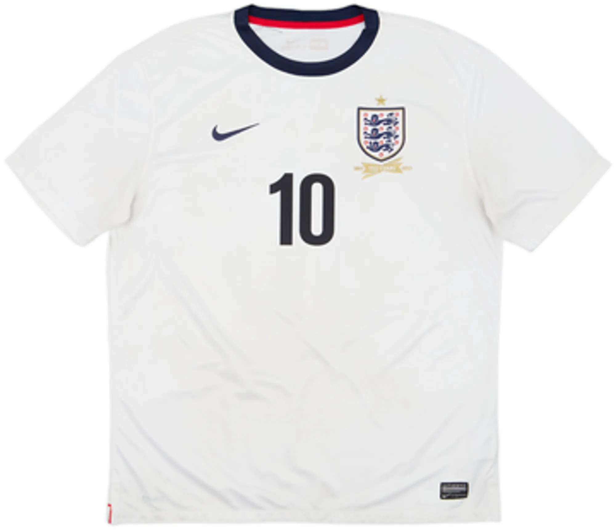 2013 England 150th Anniversary Home Shirt Rooney #10 - 6/10 - (XL)
