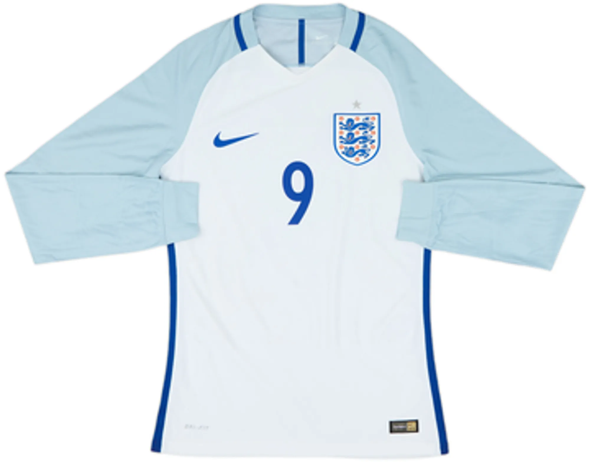 2016-17 England Authentic Home L/S Shirt Kane #9 - 10/10 - (M)