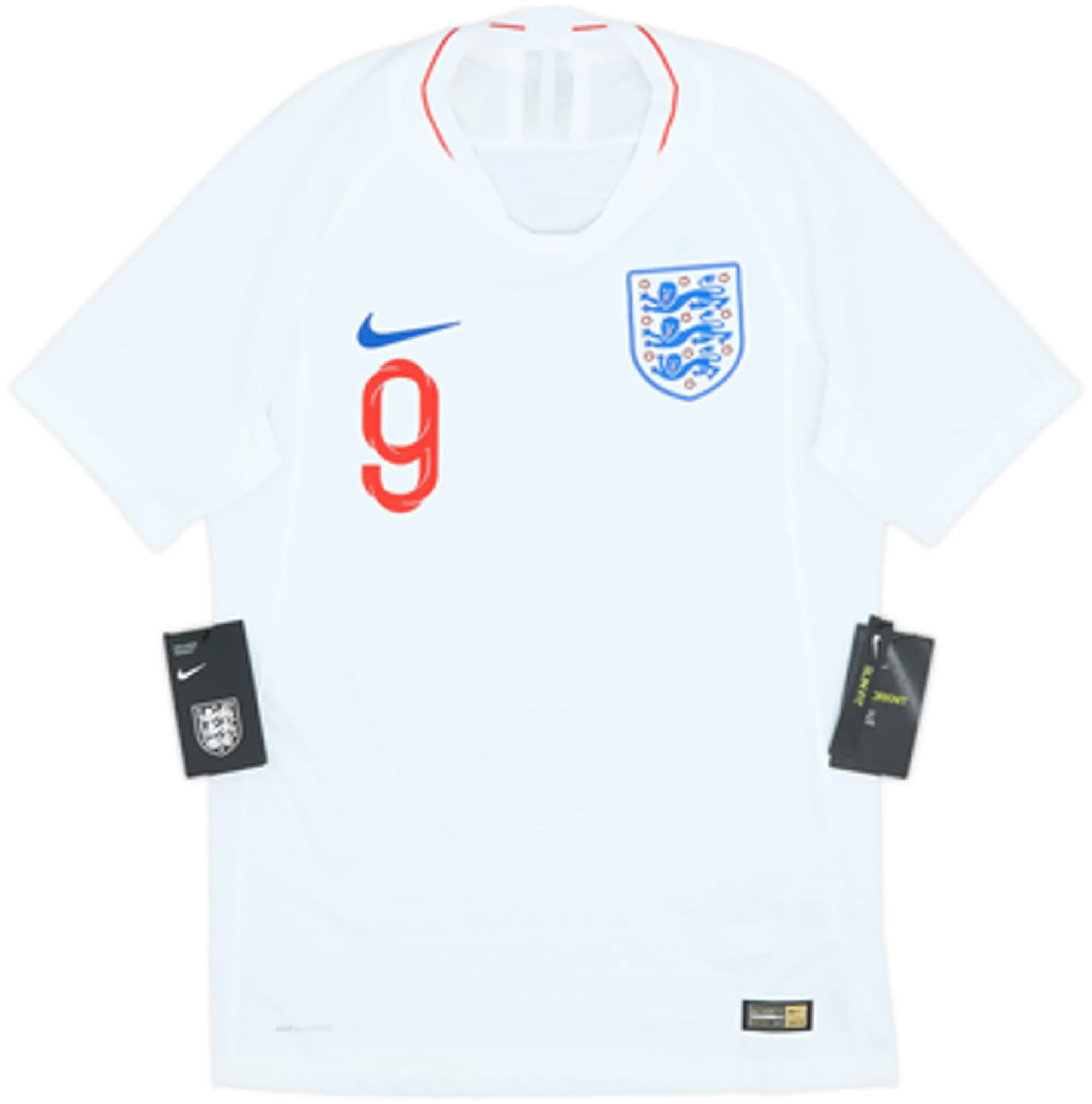 2018-19 England Authentic Home Shirt Kane #9 (S)