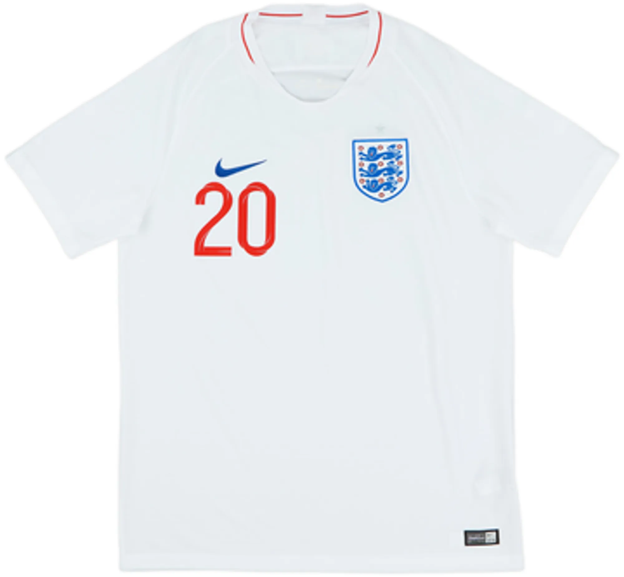 2018-19 England Home Shirt Dele #20EL