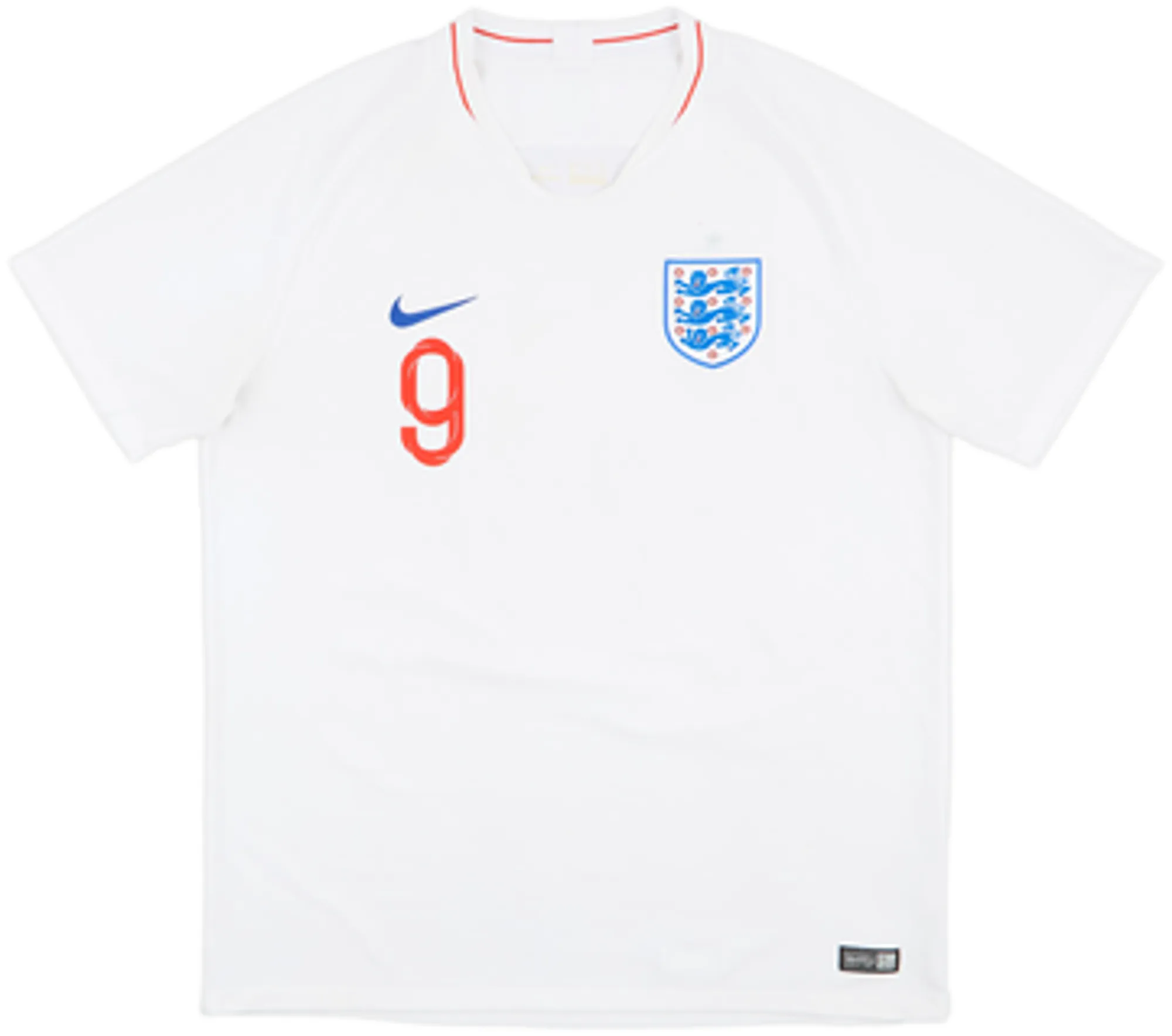 2018-19 England Home Shirt Kane #9 - 7/10 - (L)