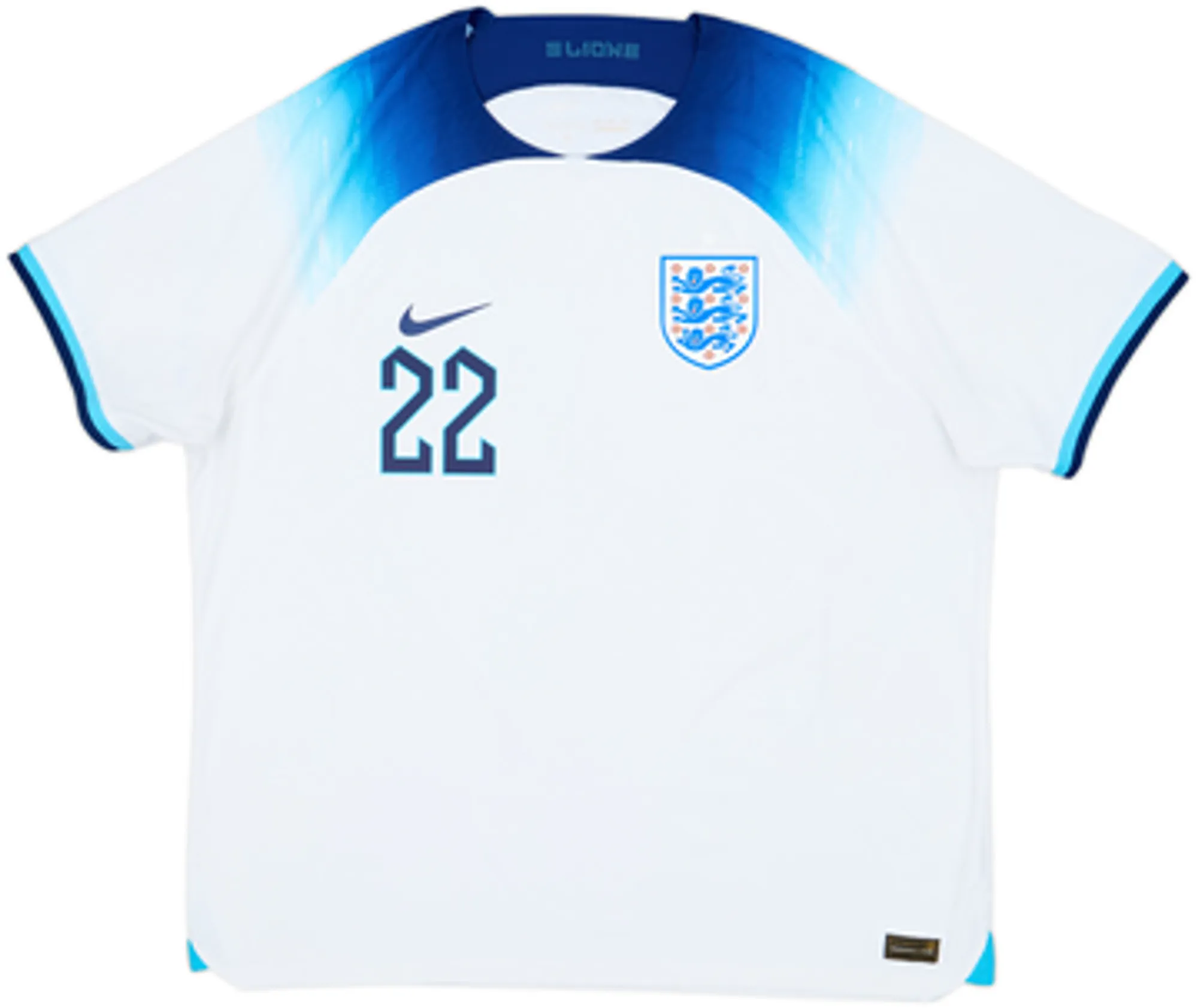 2022-23 England Authentic Home Shirt Bellingham #22 - 10/10 - (XXL)