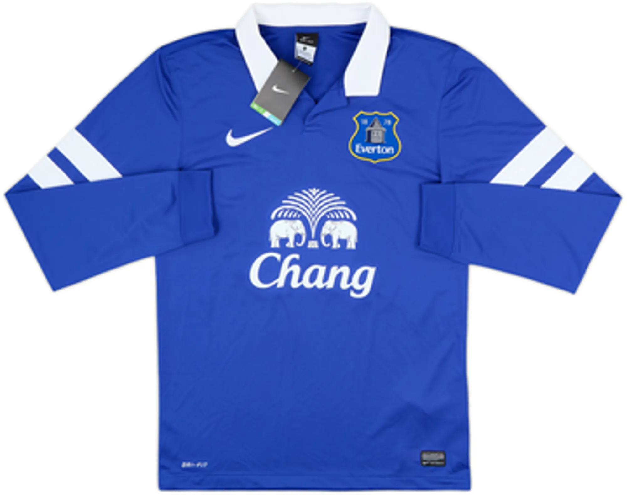 2013-14 Everton Home L/S Shirt Stones #26 (S)