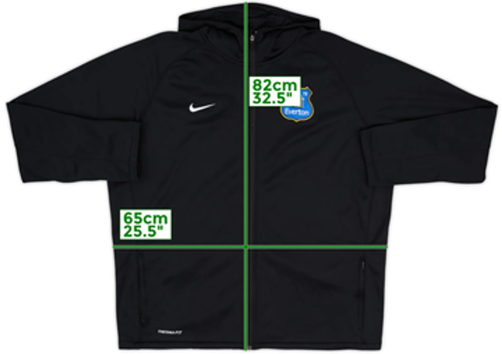 2013-14 Everton Nike Hooded Track Jacket - 10/10 - (XXL)