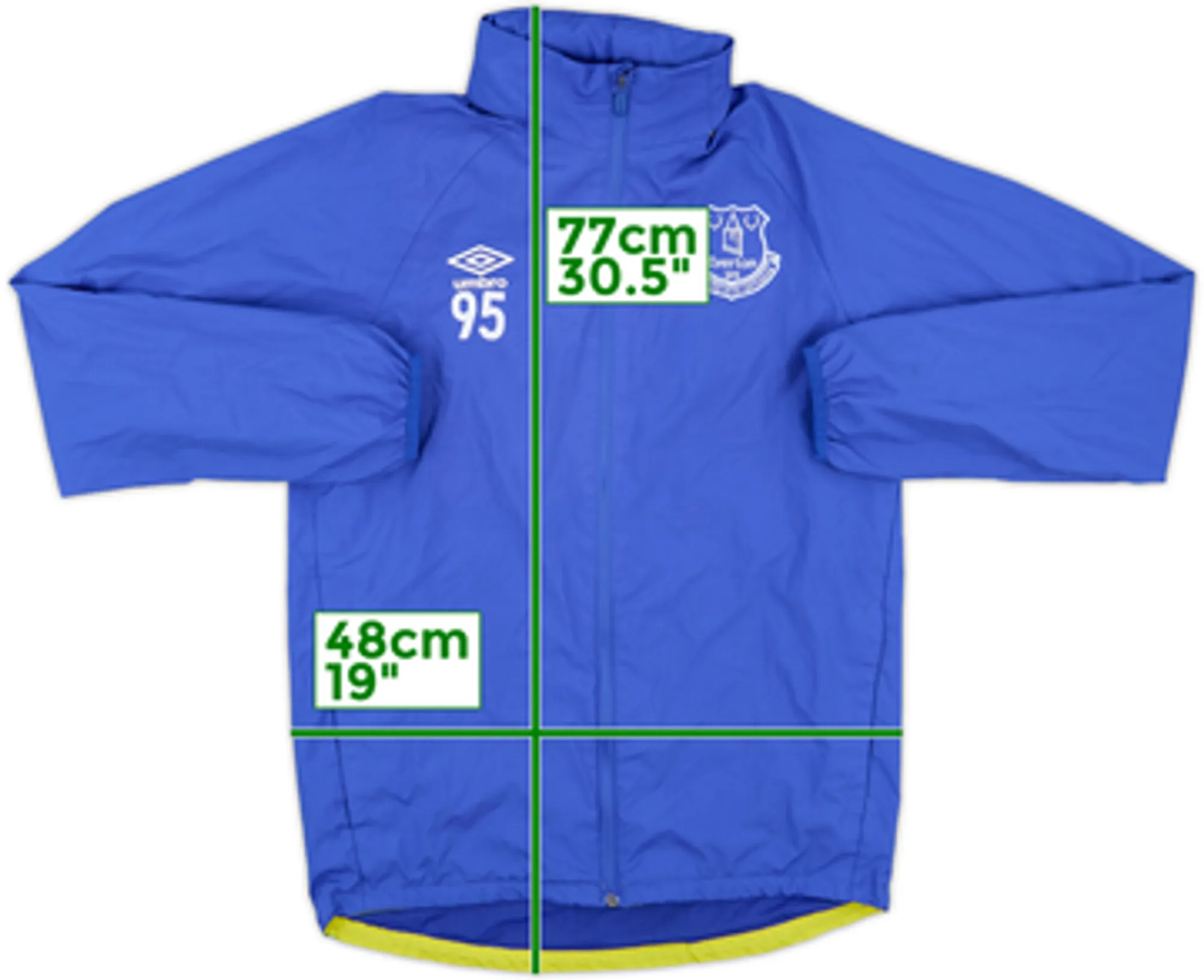 2016-17 Everton Umbro Player Issue Hooded Rain Jacket #95 - 6/10 - (S)