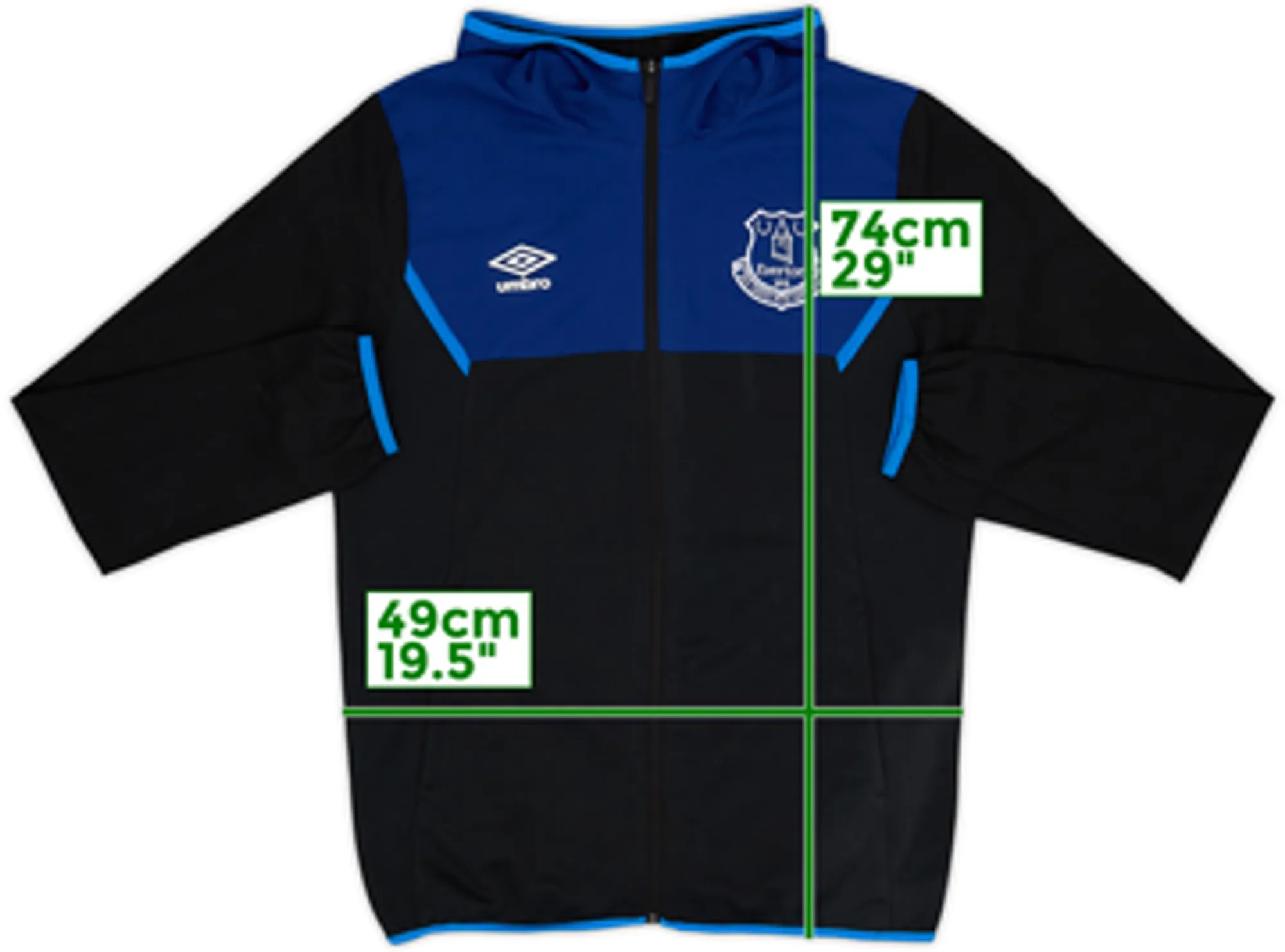 2017-18 Everton Umbro Hooded Track Jacket - 8/10 - (L)