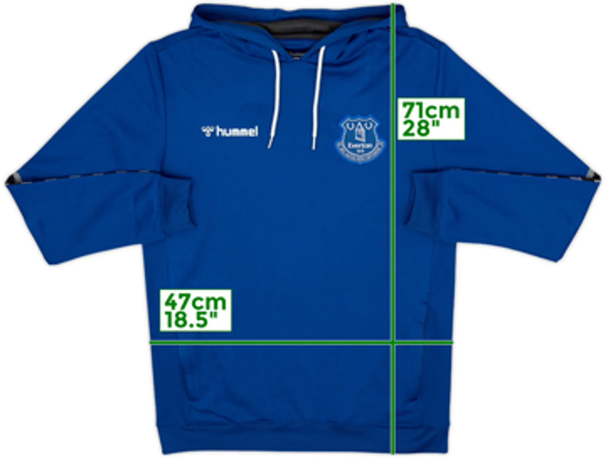 2021-22 Everton Hummel Hooded Top - 8/10 - (M)