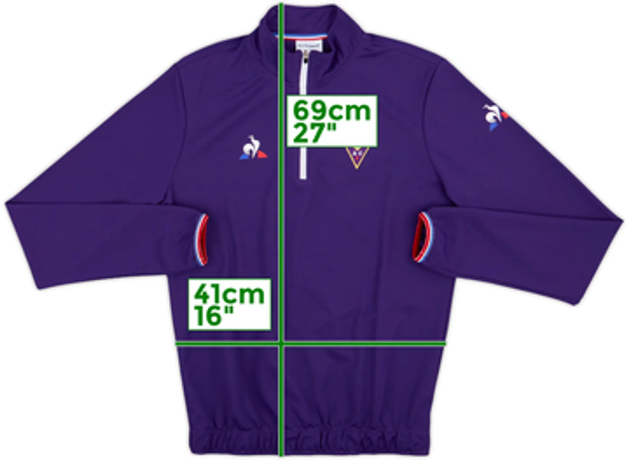 2017-18 Fiorentina Le Coq Sportif 1/4 Zip Drill Top - 10/10 - (S)