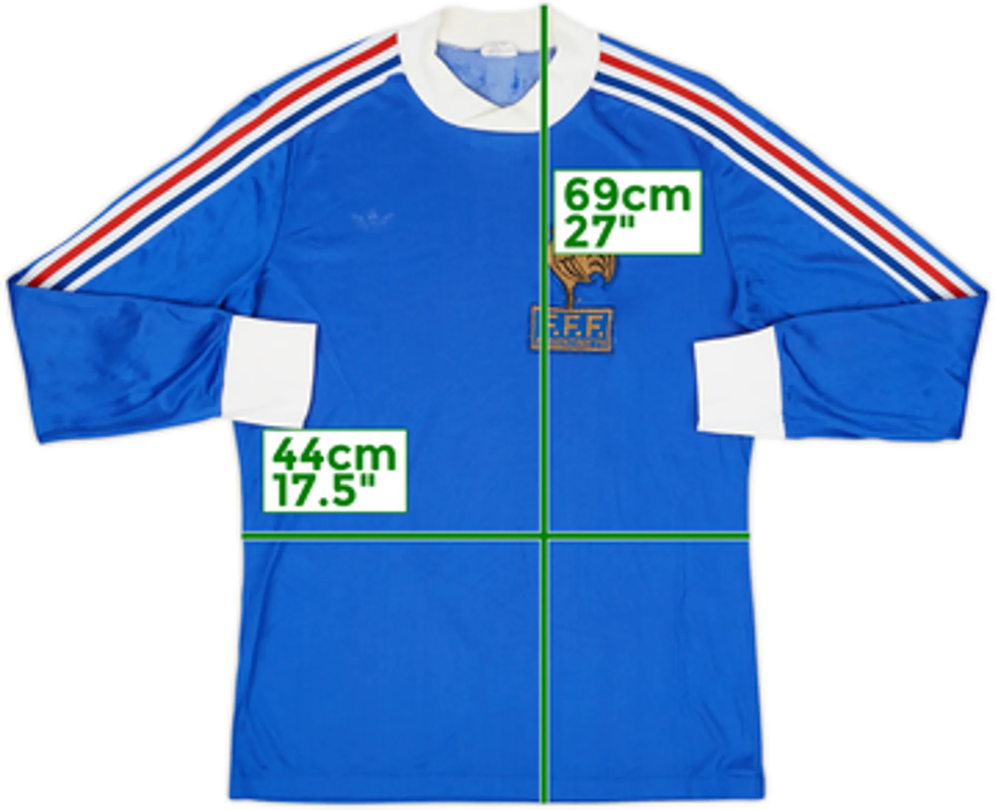 1978-80 France World Cup Home L/S Shirt - 5/10 - (M)