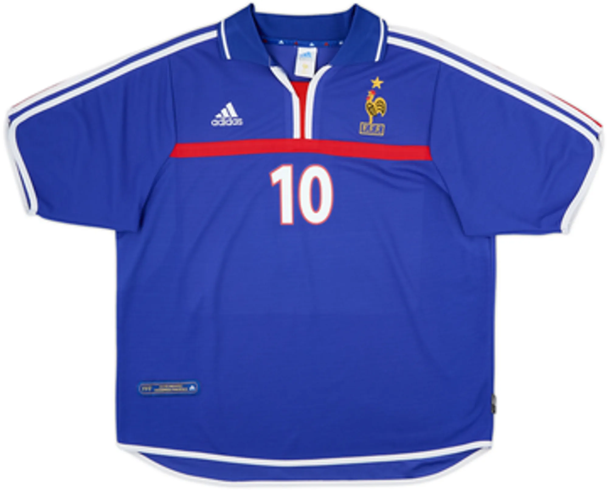 2000-02 France Home Shirt Zidane #10 - 8/10 - (XL)