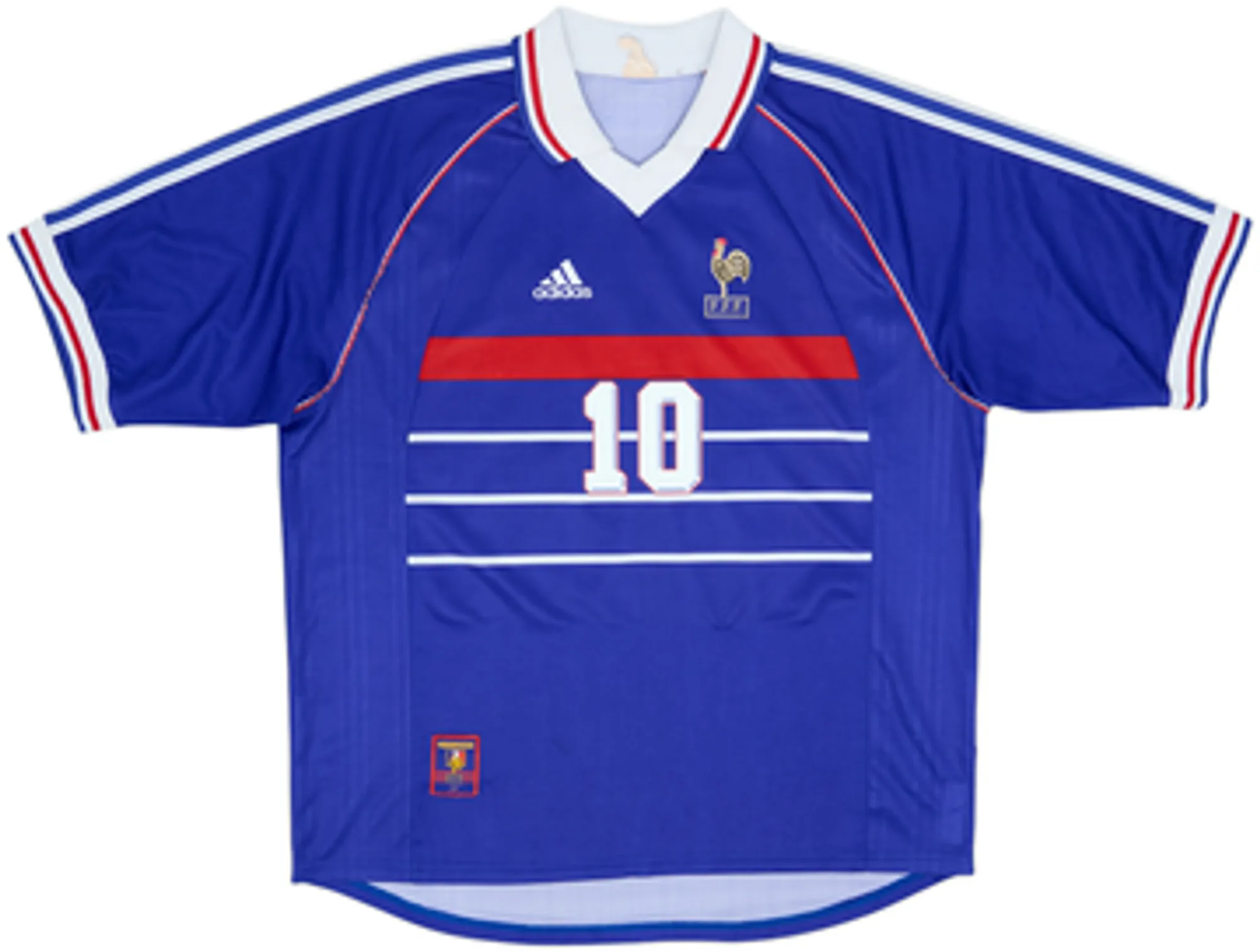 1998-00 France Home Shirt Zidane #10 - 8/10 - (L)