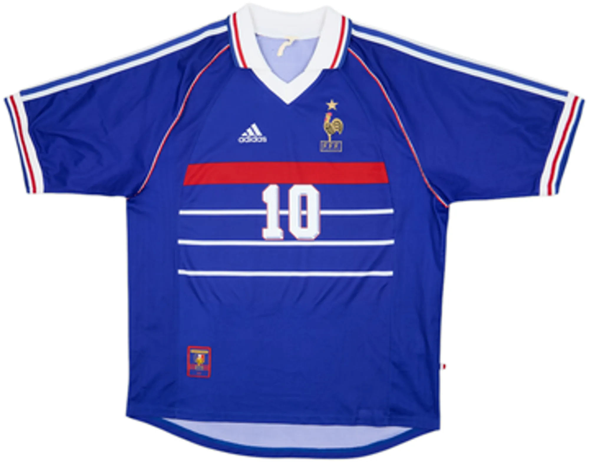 1998-00 France Home Shirt Zidane #10 - 9/10 - (XL)