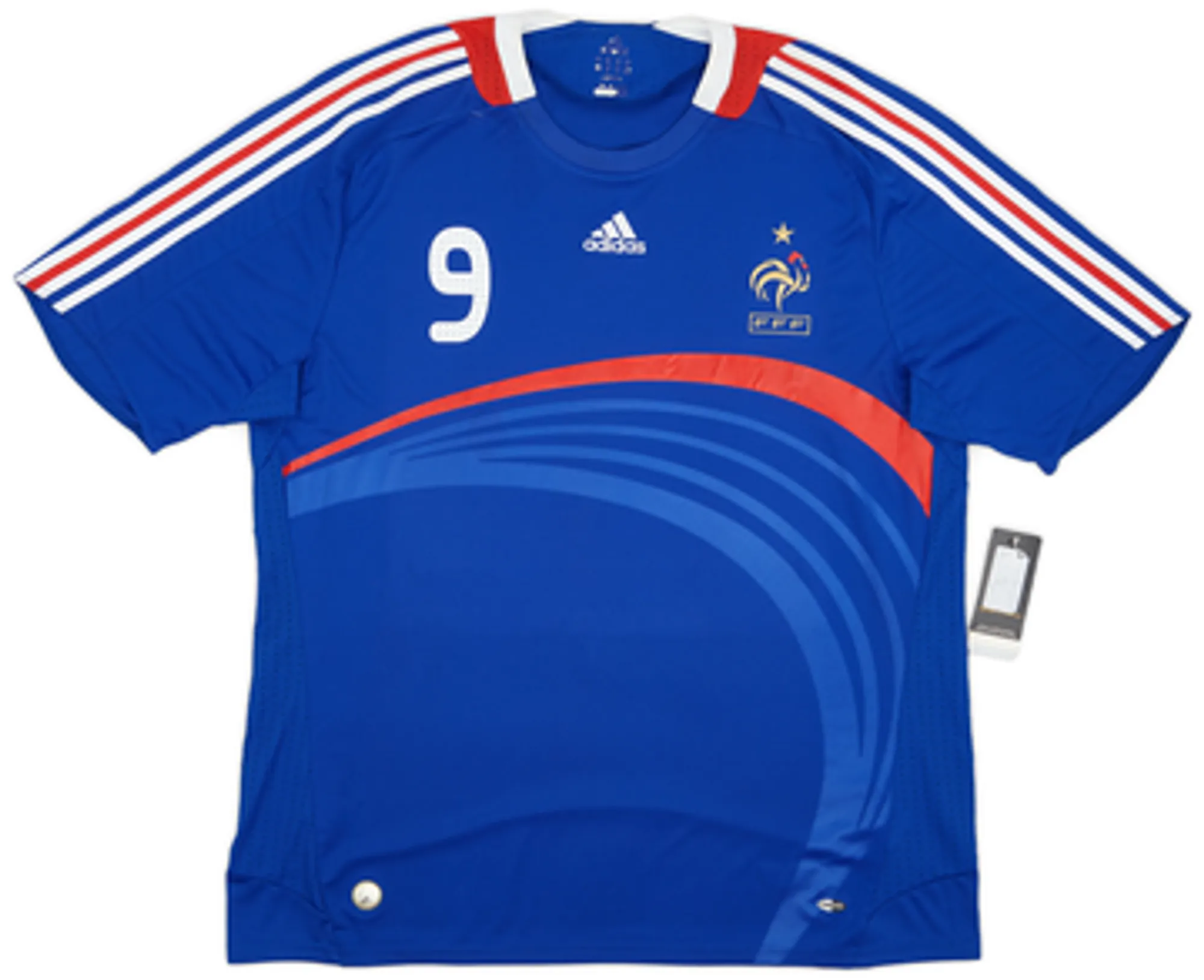2007-08 France Home Shirt Benzema #9 (XL)