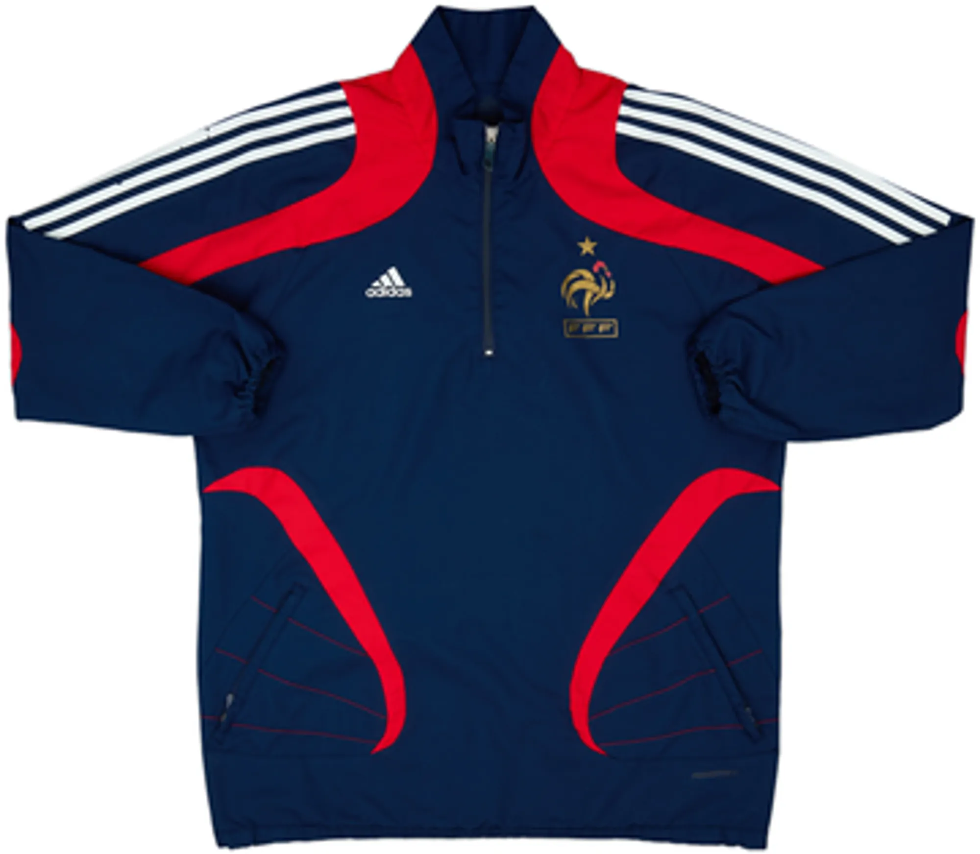2007-08 France adidas 1/4 Zip Drill Top - 8/10 - (L/XL)