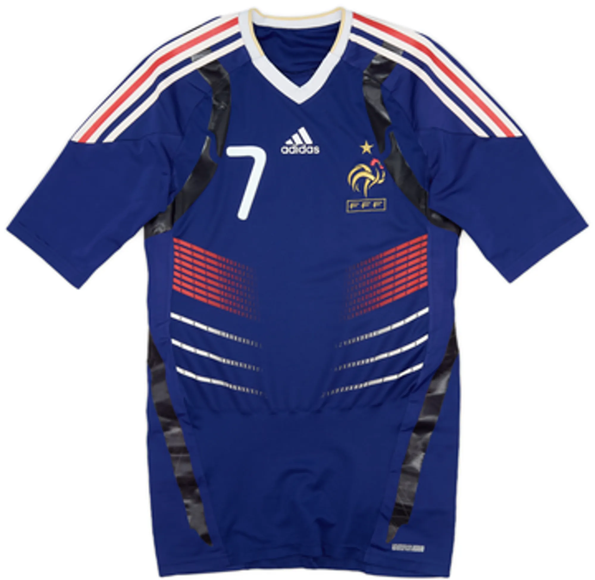 2009-10 France Player Issue Techfit Home Shirt Ribery #7 - 8/10 - (S)