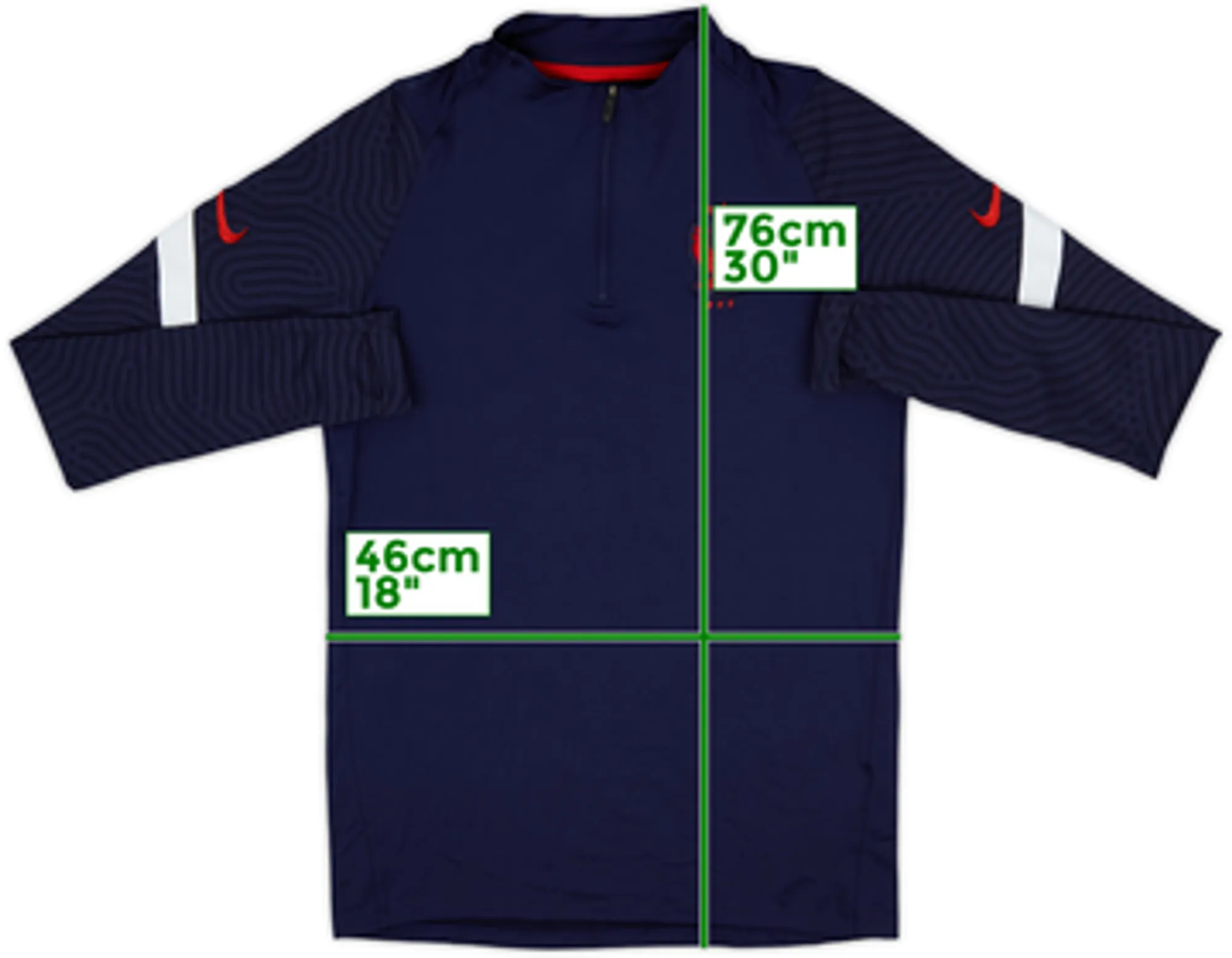 2020-22 France Nike 1/4 Zip Drill Top - 9/10 - (S)