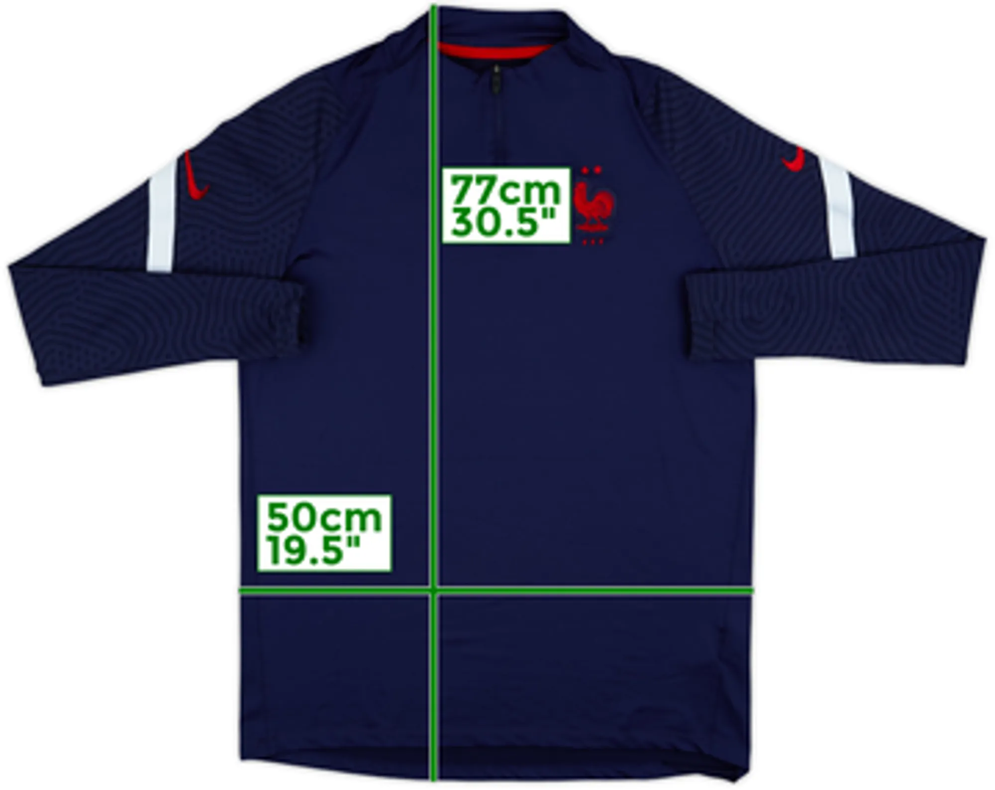 2020-21 France Nike 1/4 Zip Drill Top - 7/10 - (L)