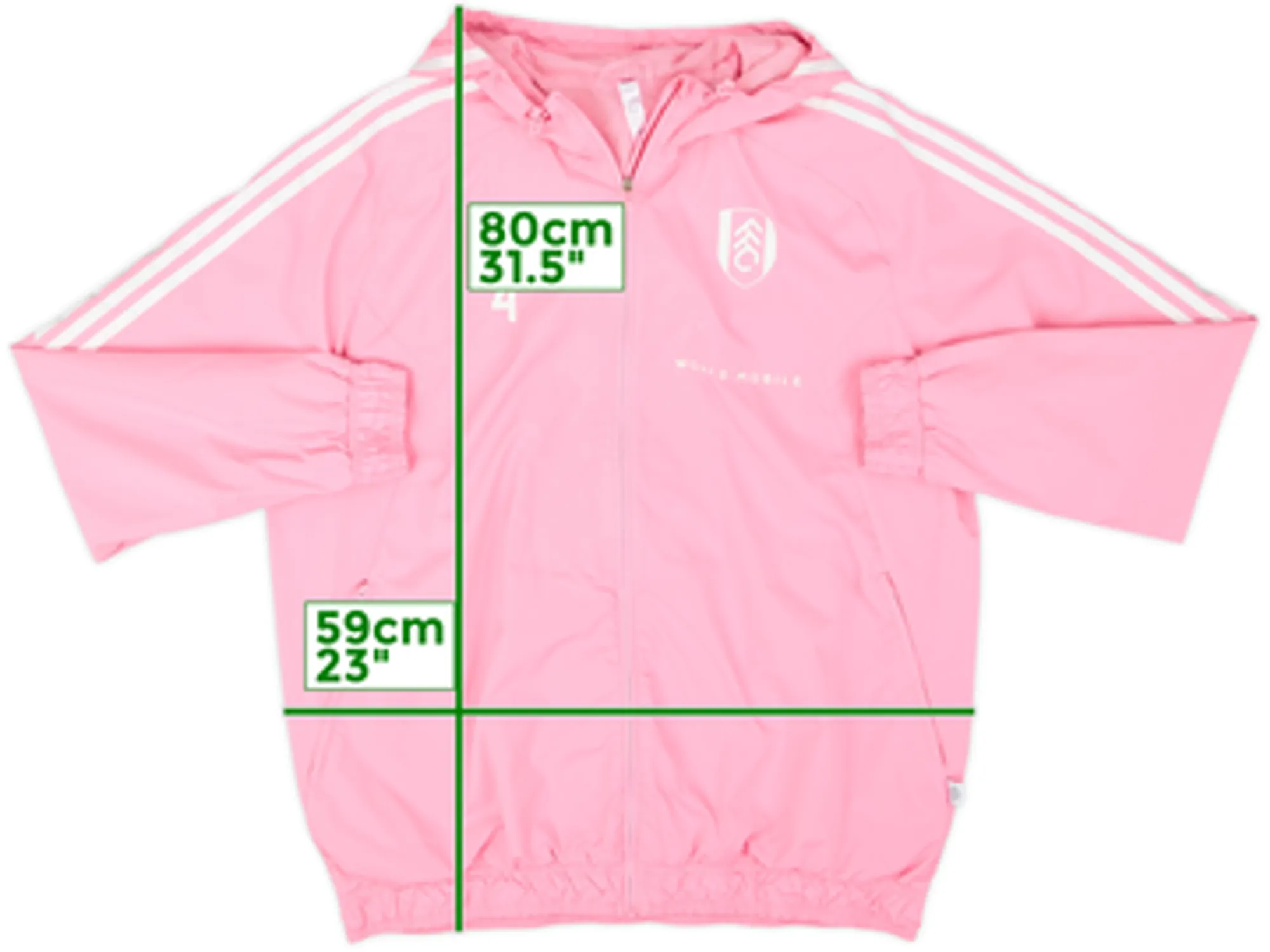 2022-23 Fulham Player Issue Hooded Track Jacket #4 (Tosin) - 4/10 - (XL)