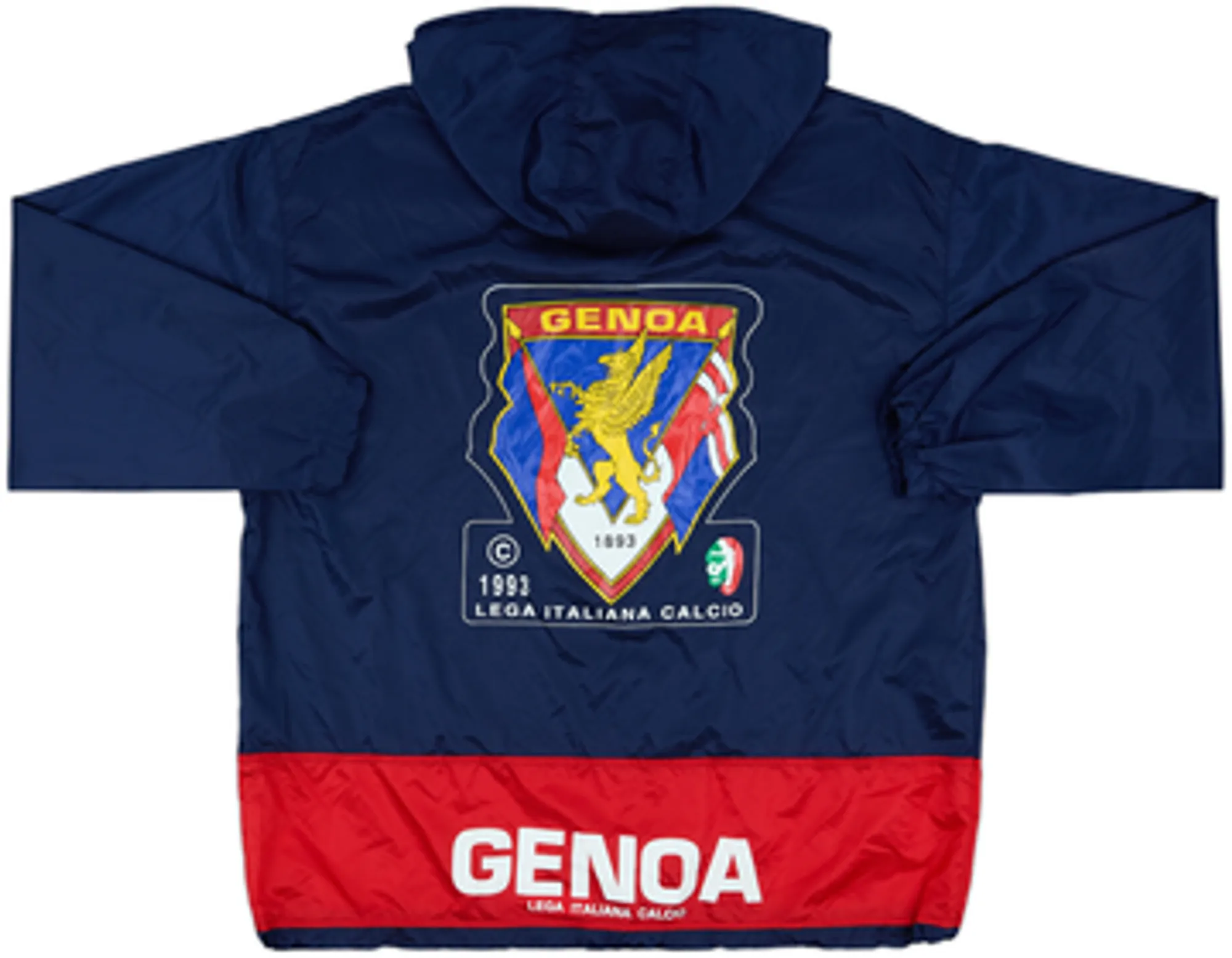1993-94 Genoa 'Italian Football League' 1/4 Zip Hooded Drill Top - 6/10 - (L)