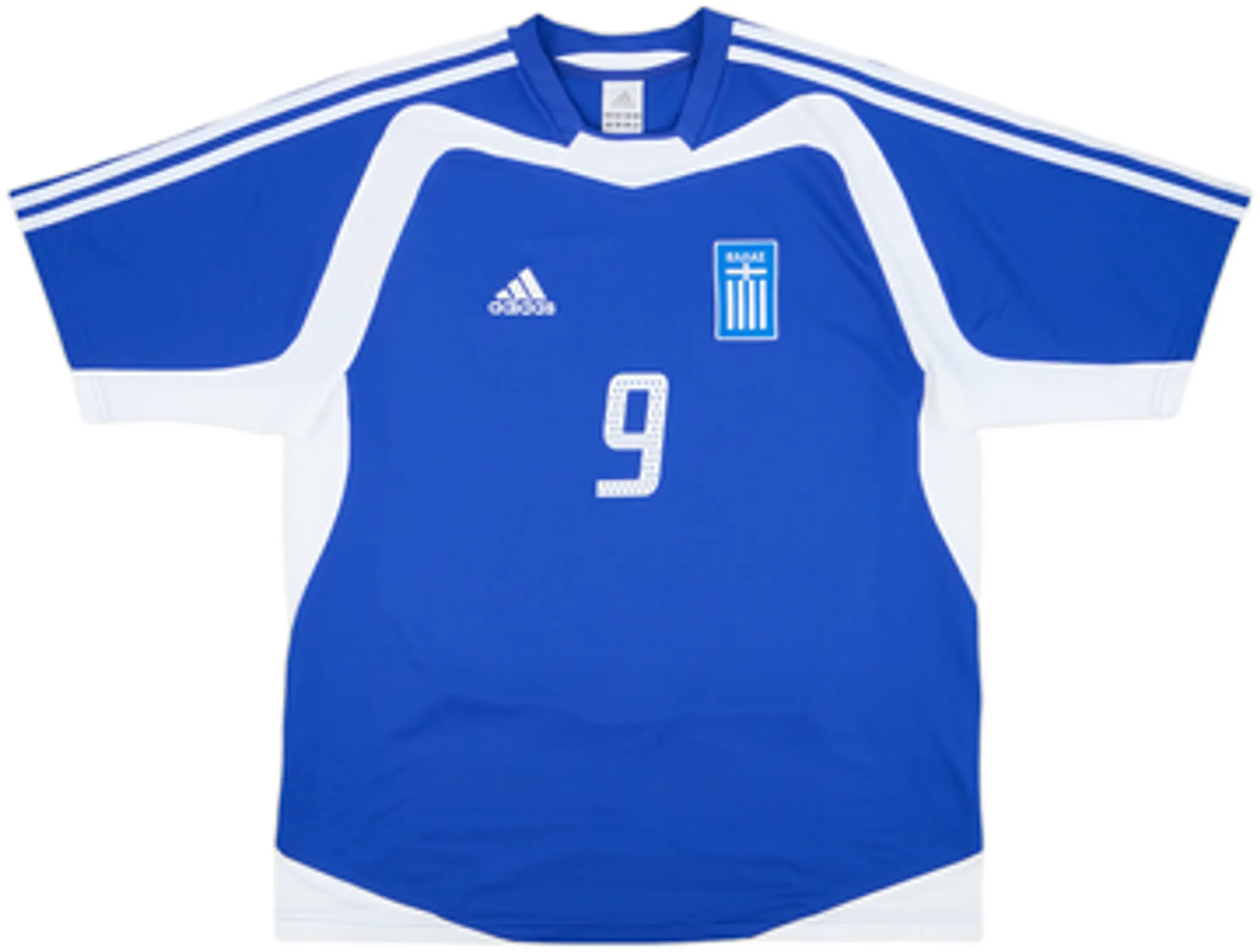 2004-06 Greece Home Shirt Charisteas #9 - 8/10 - (M)