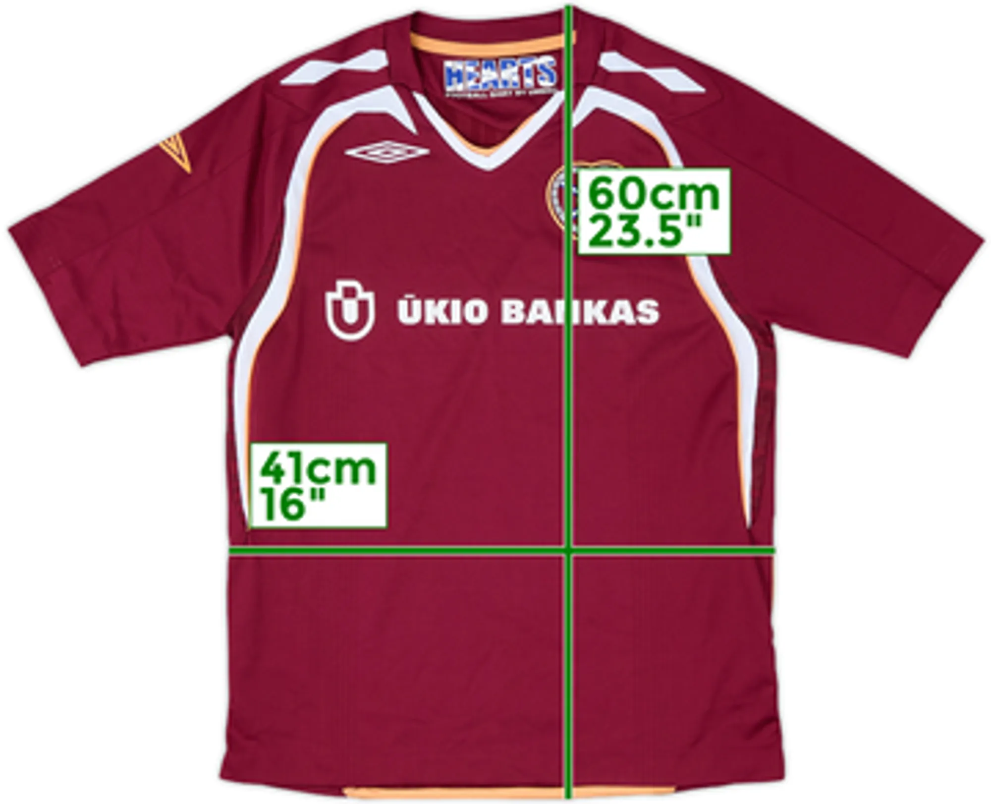 2007-08 Hearts Home Shirt - 9/10 - (L)
