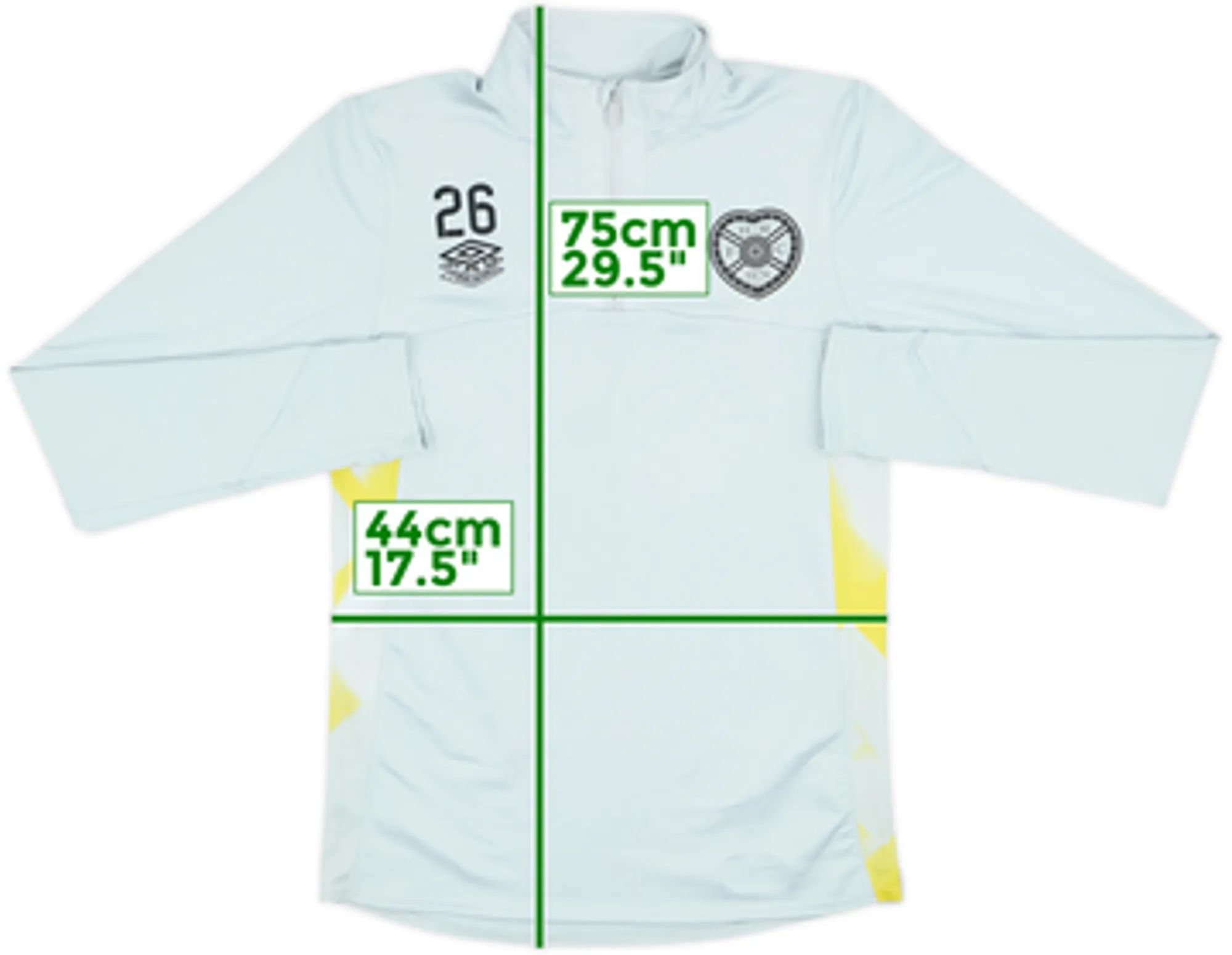 2018-19 Hearts Player Issue Umbro 1/4 Zip Training Top #26 - 7/10 - (S)