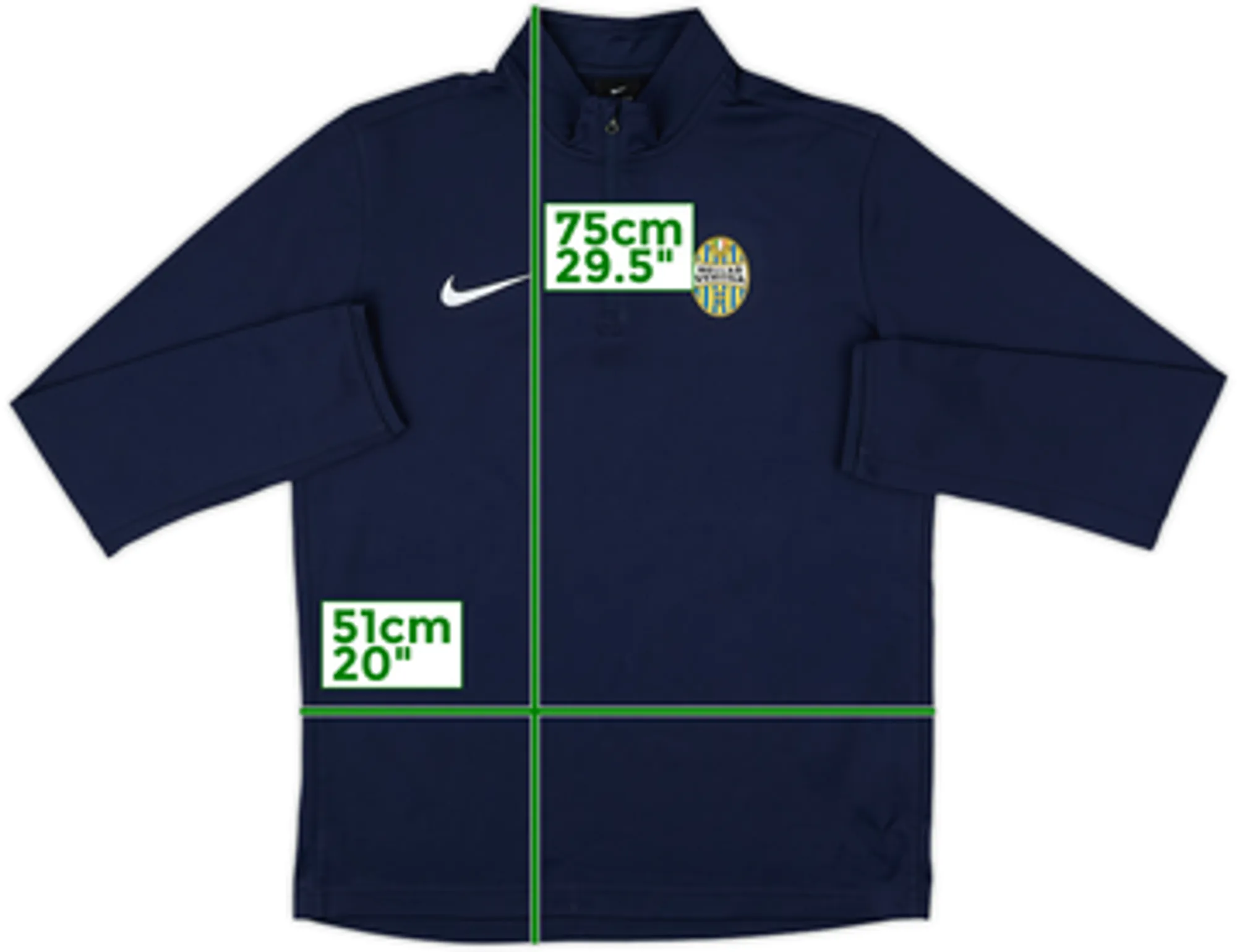 2017-18 Hellas Verona Nike 1/4 Zip Training Top - 8/10 - (M)