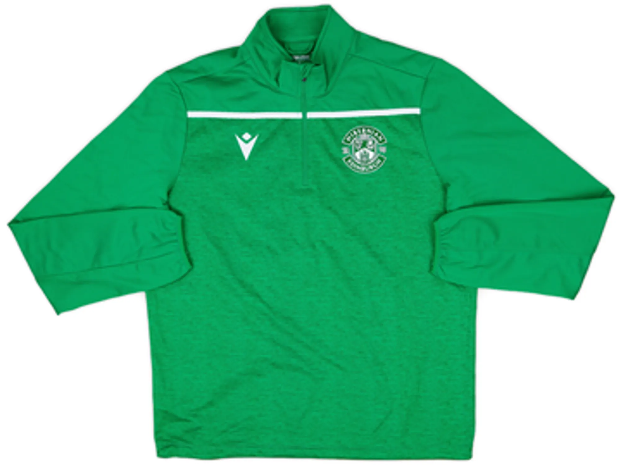 2017-18 Hibernian Macron 1/4 Zip Training Top - 9/10 - (L)