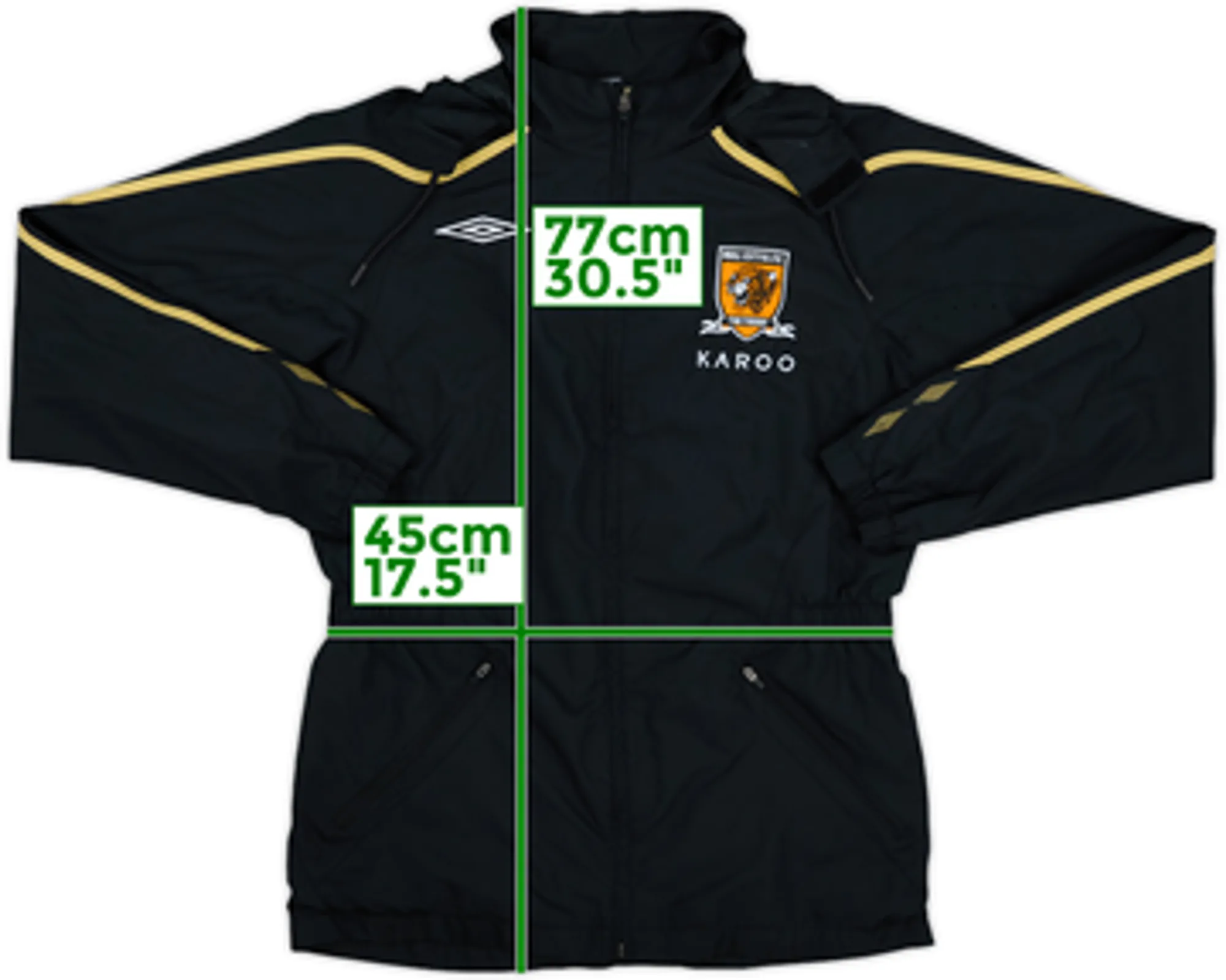 2008-09 Hull City Umbro Hooded Rain Jacket - 9/10 - (S)