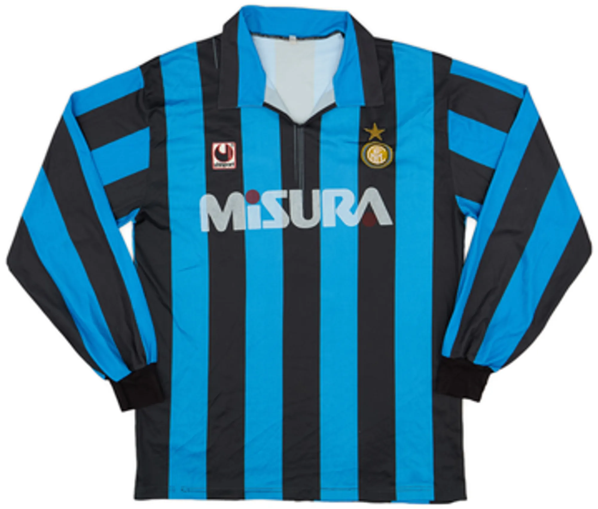 1990-91 Inter Milan Home L/S Shirt - 5/10 - (L)