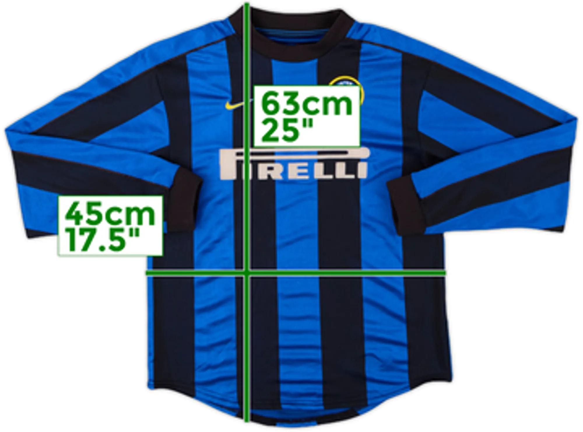 2000-01 Inter Milan Home L/S Shirt - 8/10 - (L.Boys)