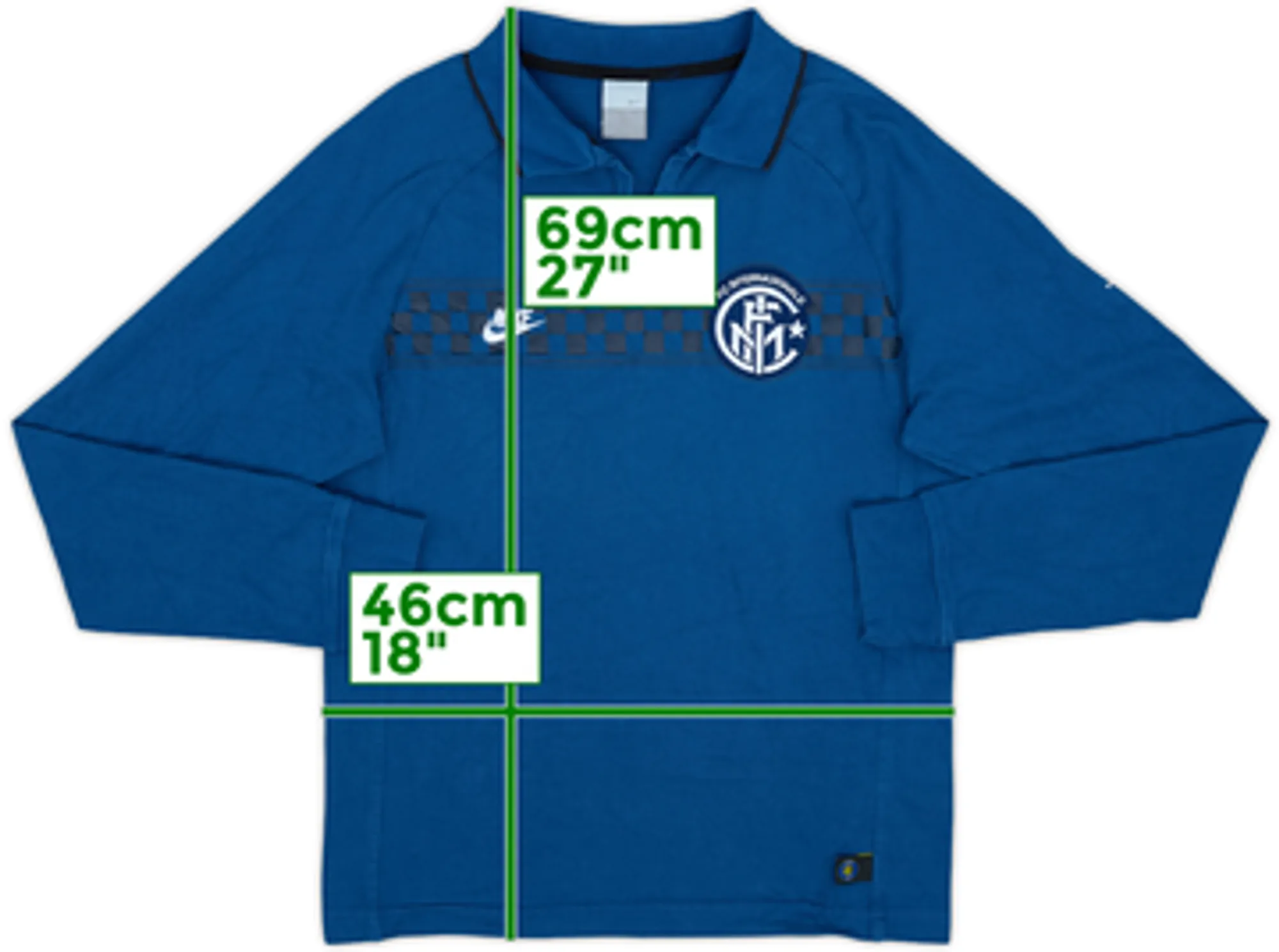 2006-07 Inter Milan Nike Polo L/S Shirt - 8/10 - (M)