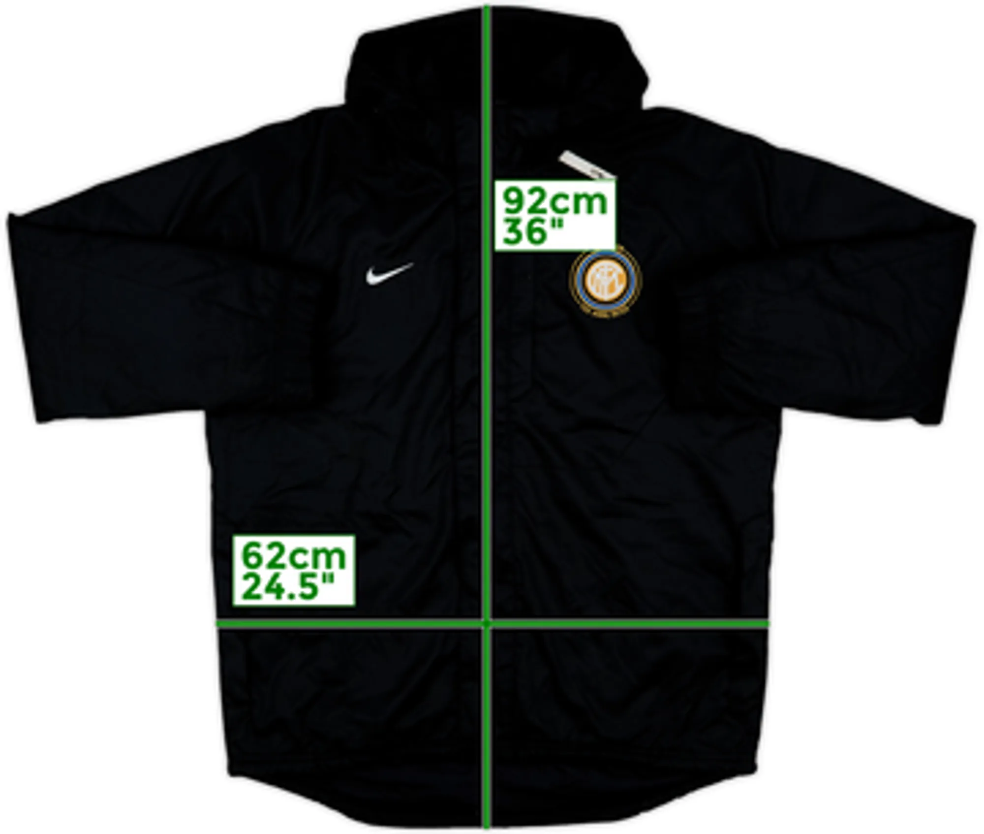 2007-08 Inter Milan Nike Hooded Rain Jacket - 8/10 - (M)
