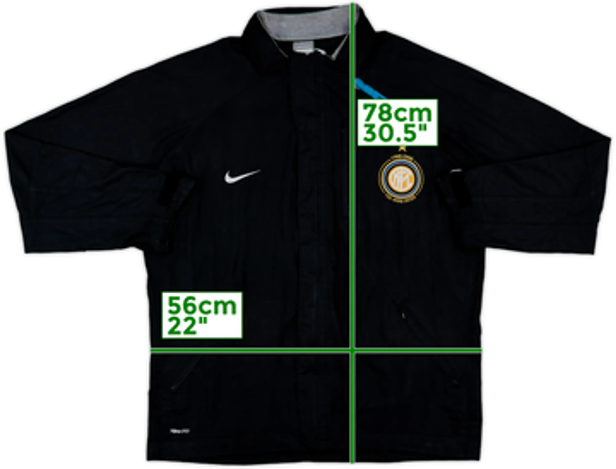 2008-09 Inter Milan Nike Hooded Rain Jacket - 5/10 - (M)