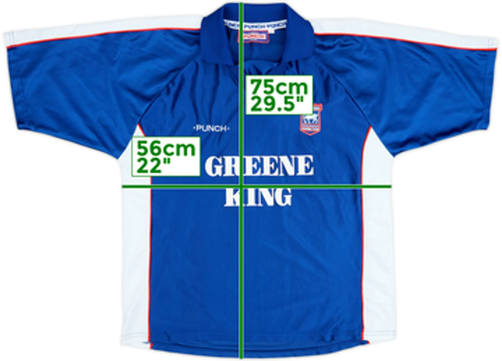 1999-01 Ipswich Home Shirt - 8/10 - (L.Boys)