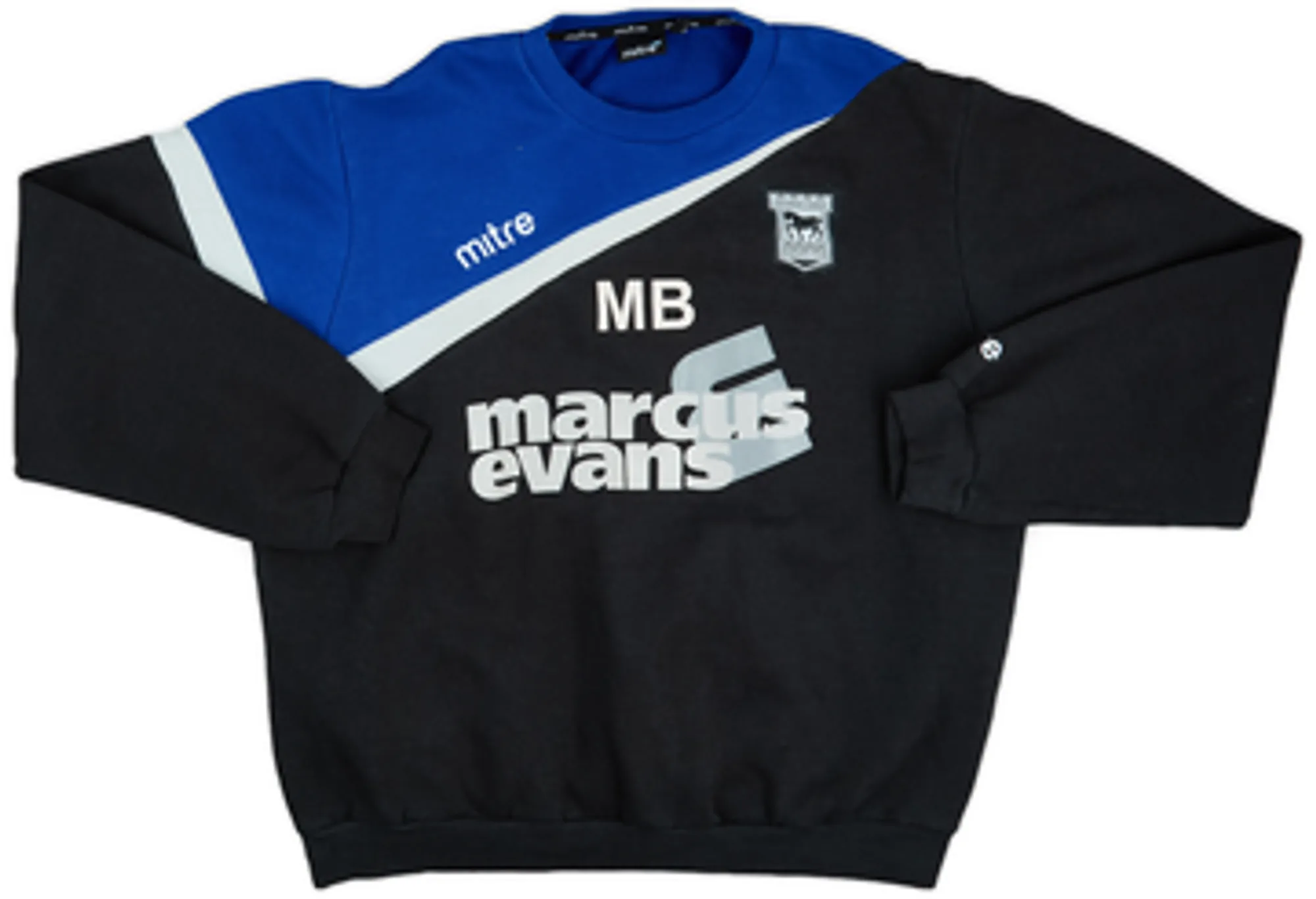 2008-09 Ipswich Mitre Staff Issue Sweat Top 'MB' - 8/10 - (L)
