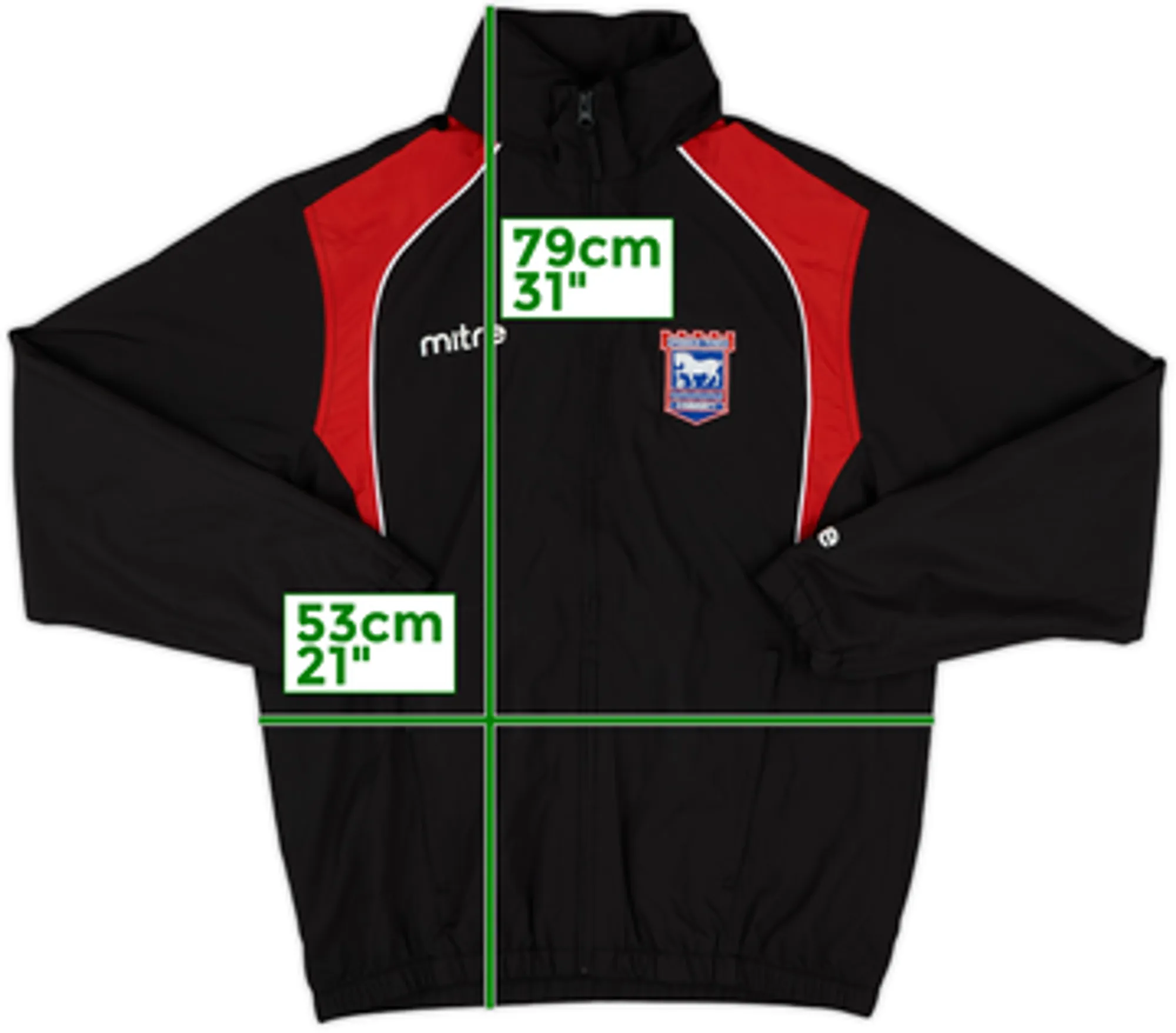 2007-08 Ipswich Mitre Track Jacket - 8/10 - (S)