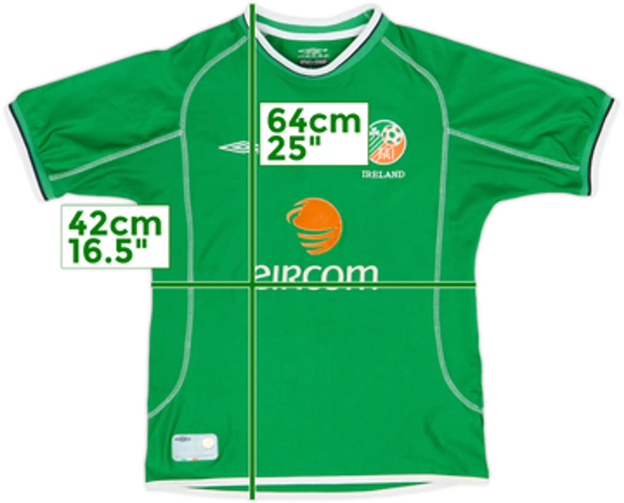2001-03 Ireland Home Shirt - 8/10 - (L)