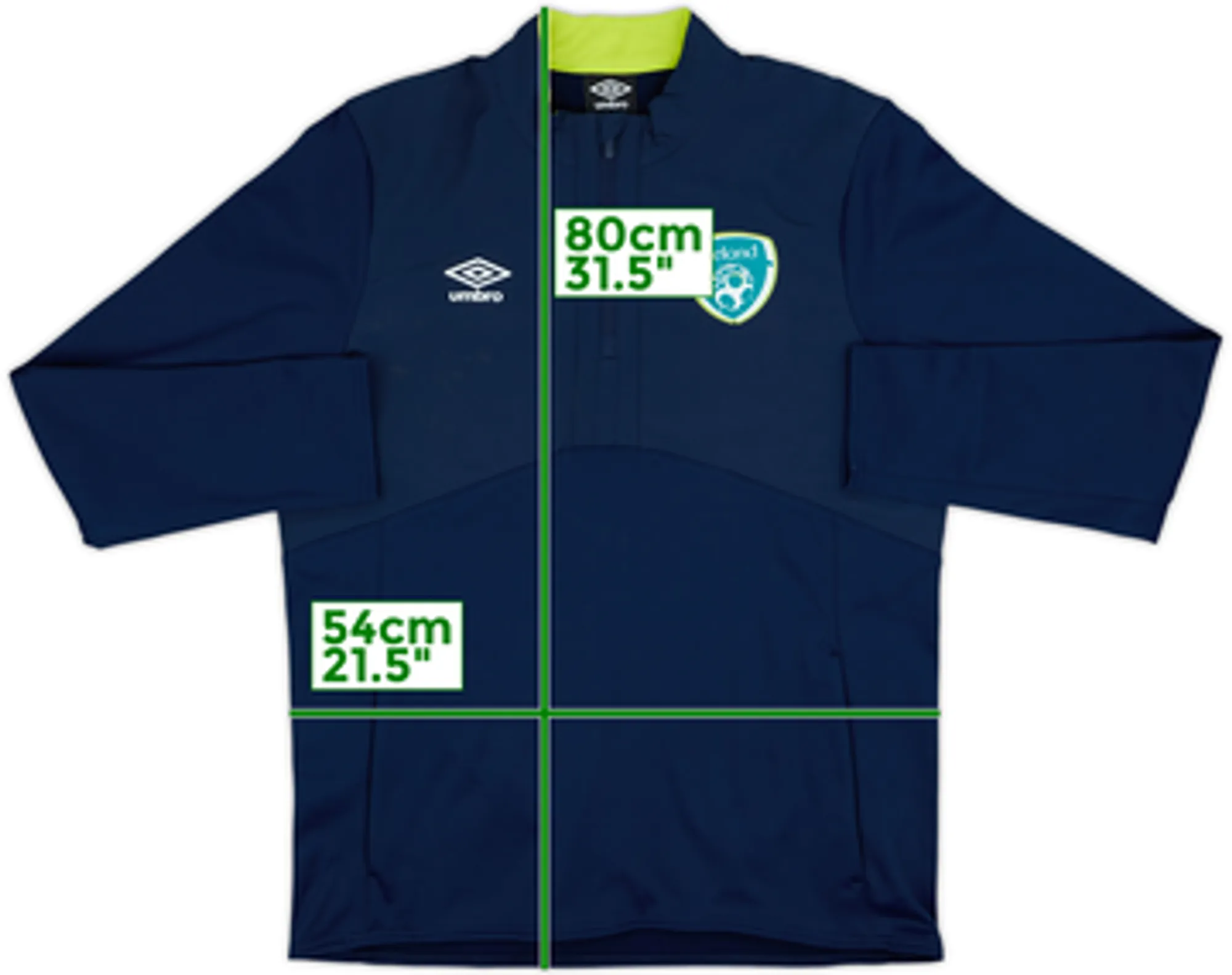 2016-17 Ireland Umbro 1/4 Zip Training Top - 7/10 - (L)