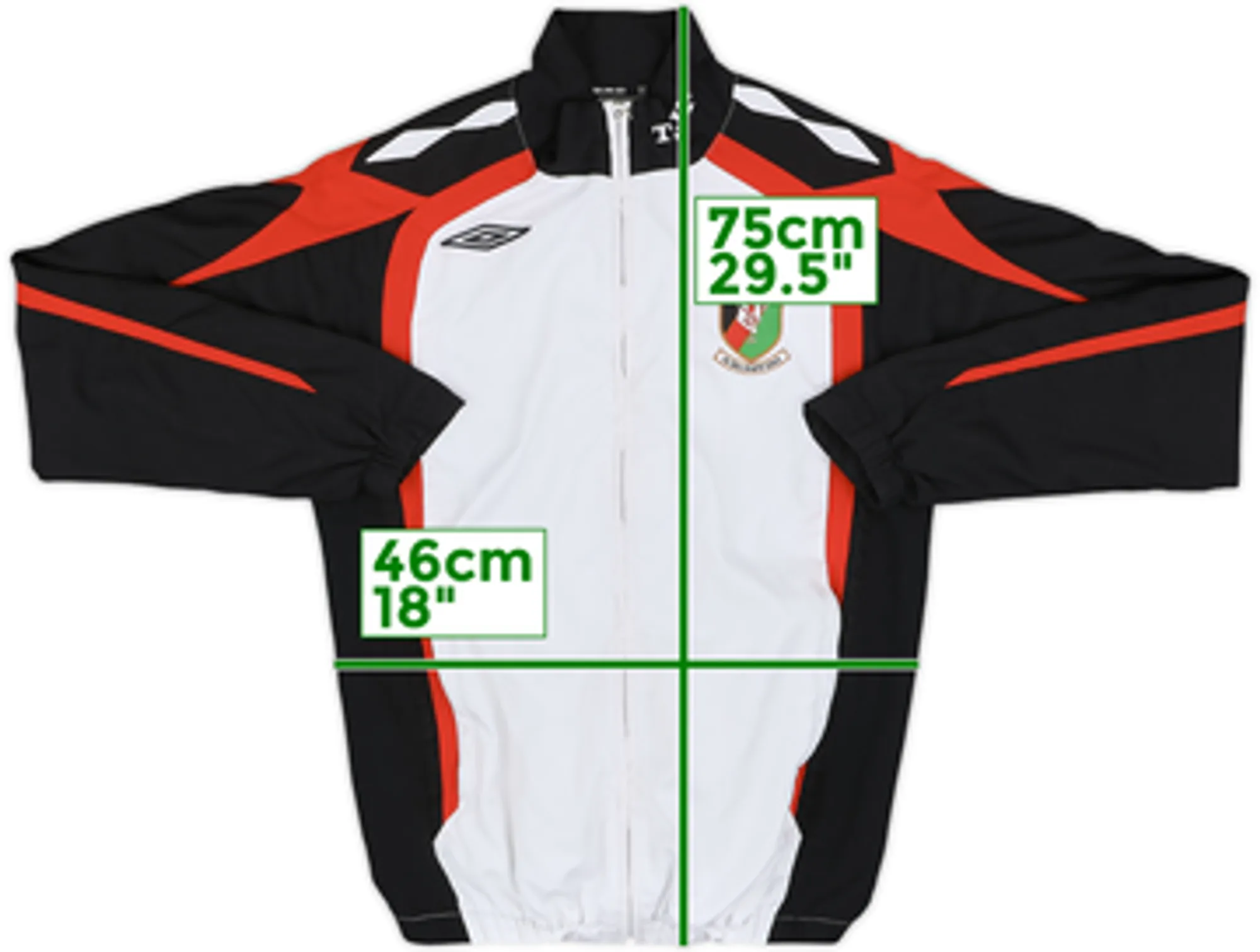 2007-08 Glentoran Umbro Track Jacket - 8/10 - (L)