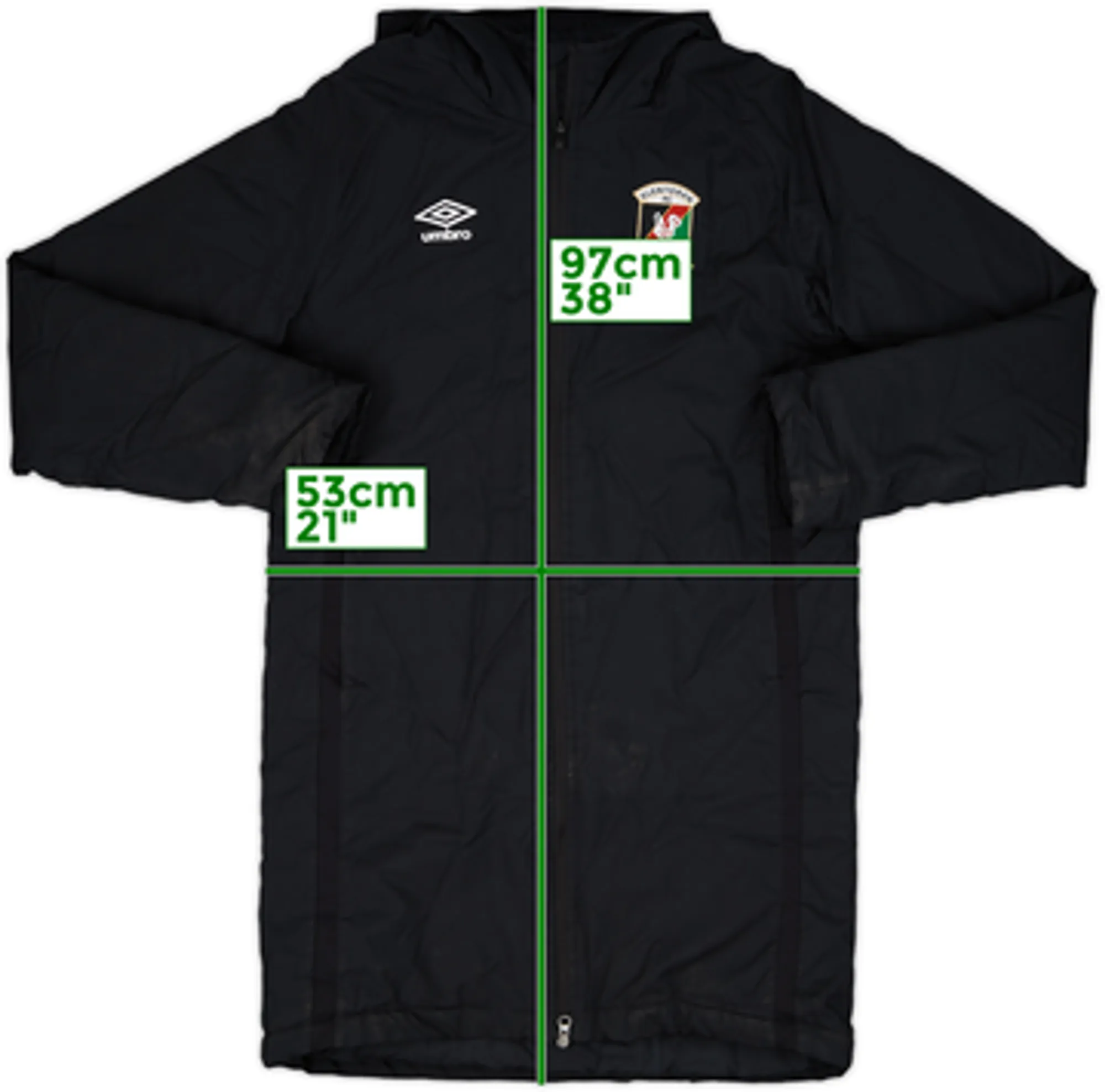 2018-19 Glentoran Umbro Padded Bench Coat - 7/10 - (M)