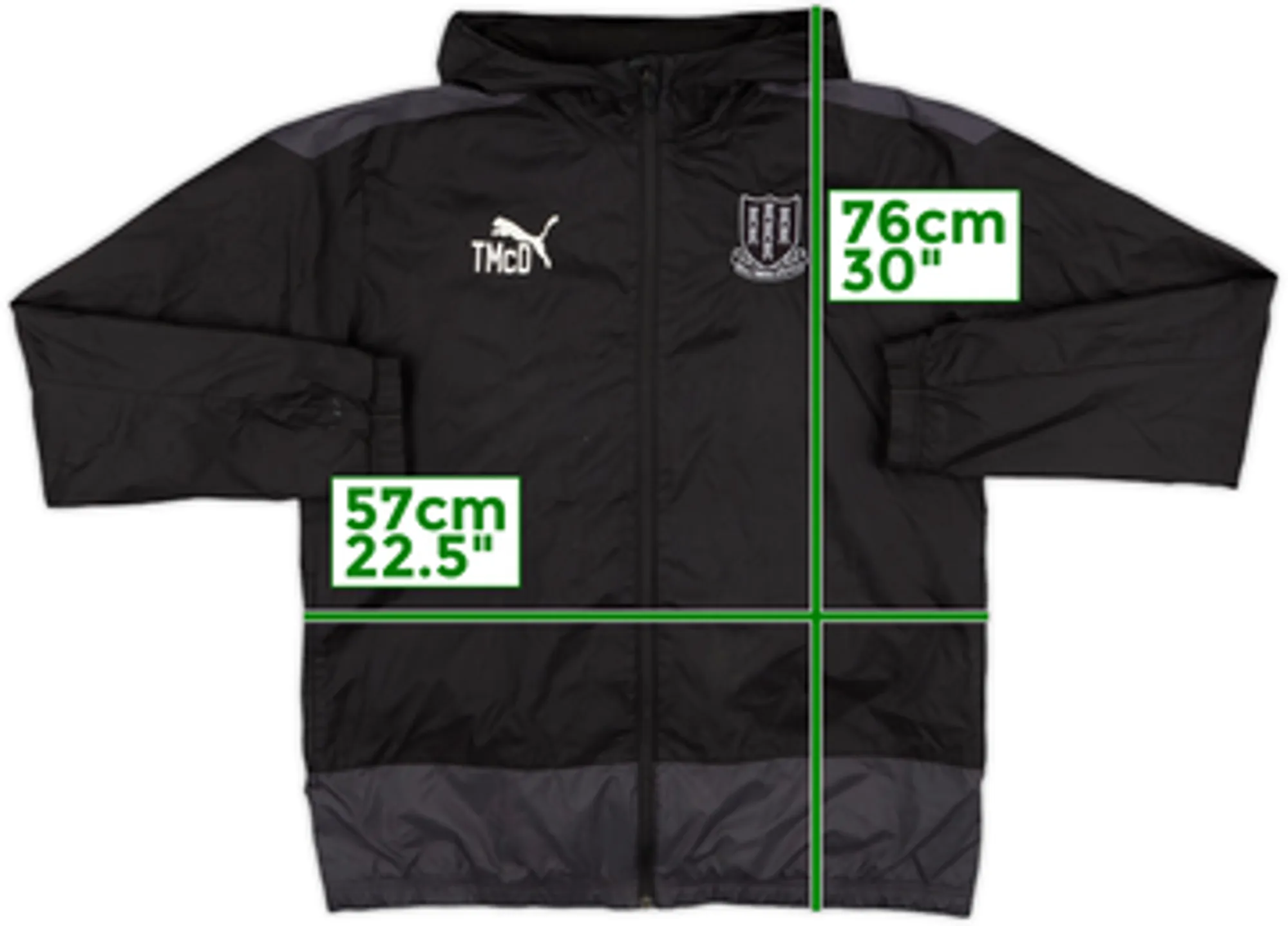 2019-20 Ballymena United Puma Staff Issue Hooded Rain Jacket TMcD - 8/10 - (L)