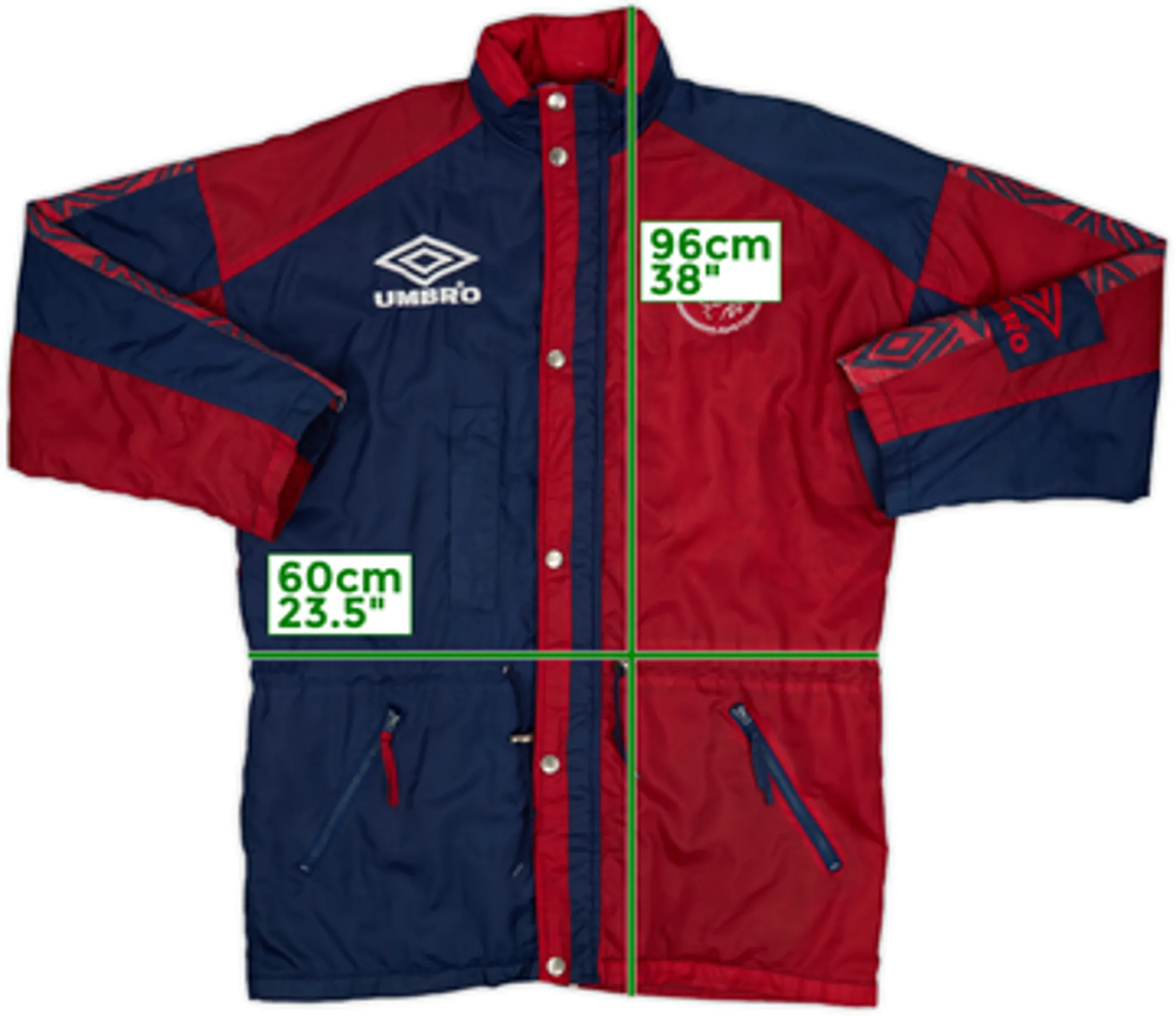 1996-97 Ajax Umbro Padded Bench Coat - 6/10 - (XL)
