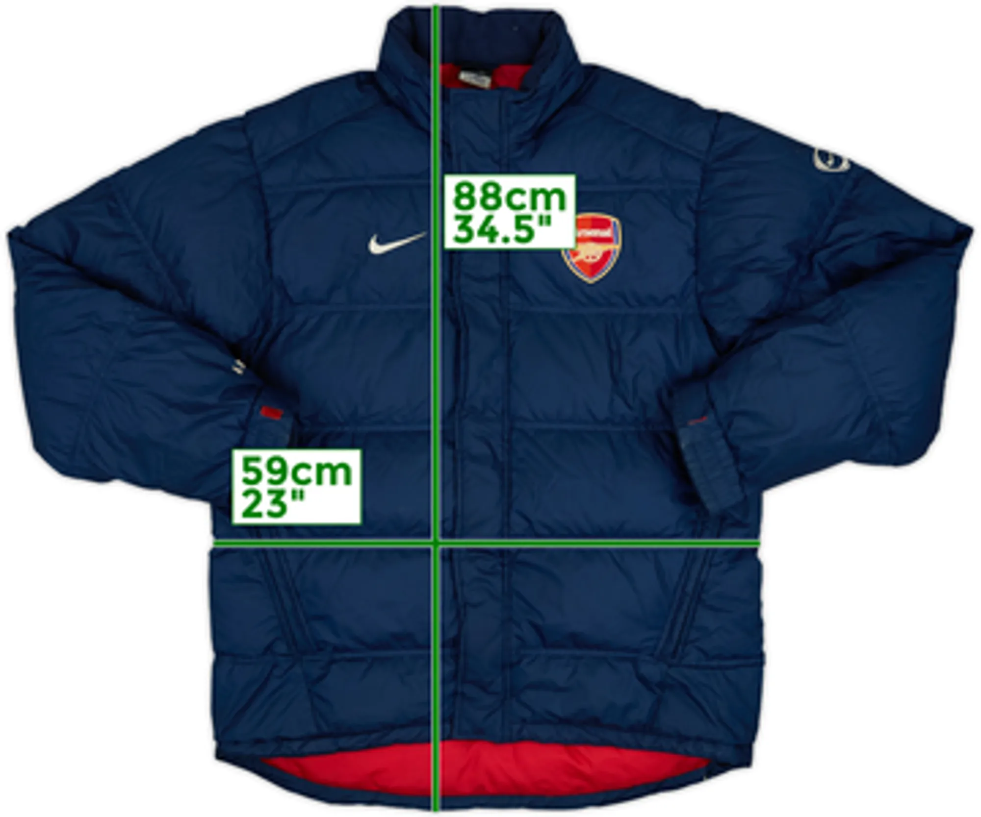 2004-05 Arsenal Nike Padded Bench Coat - 9/10 - (M)